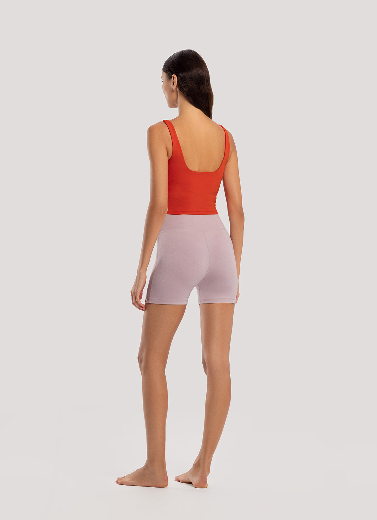 Deep square tank top_Red