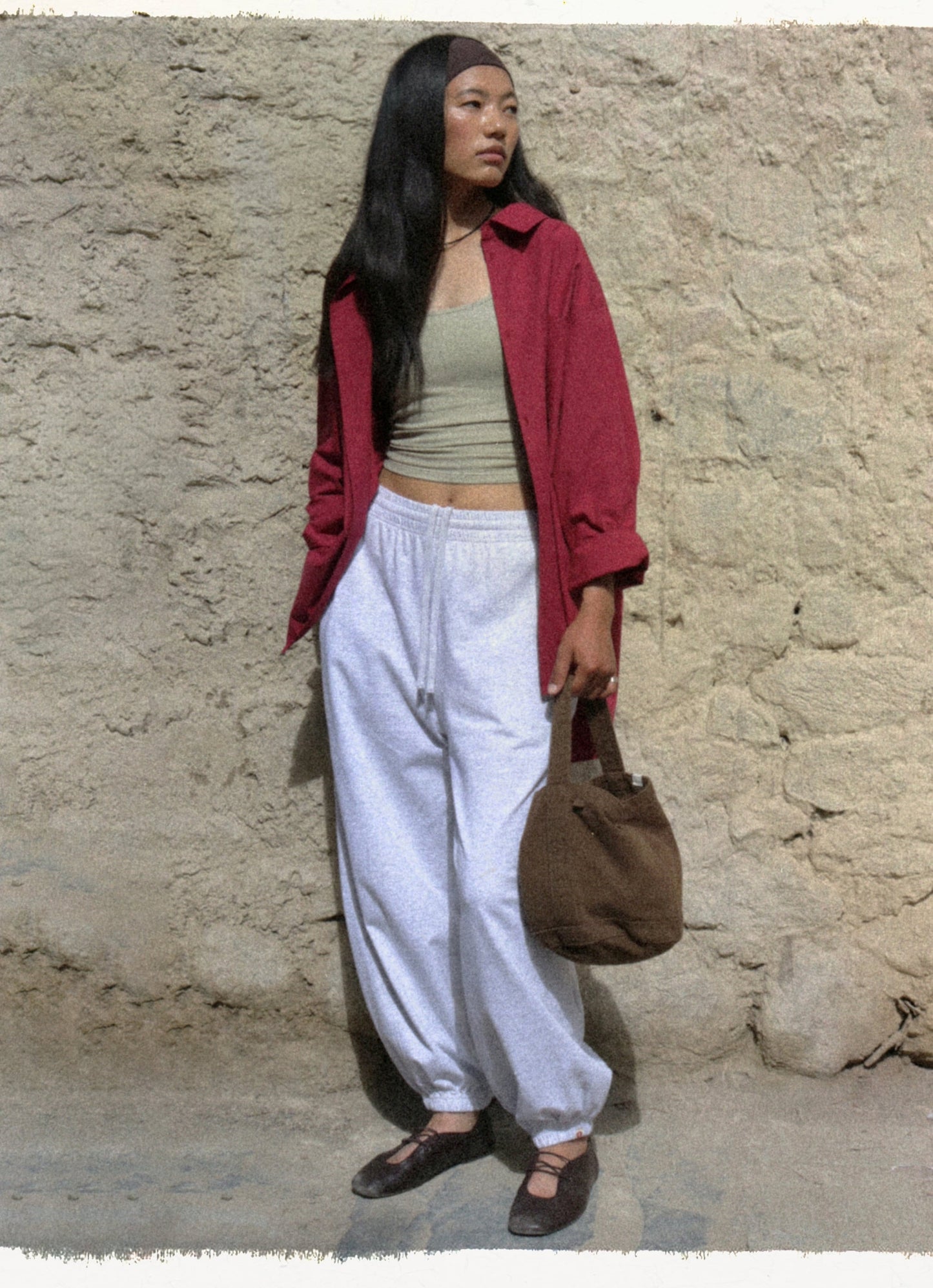 Bubu round snap bag_Khaki brown