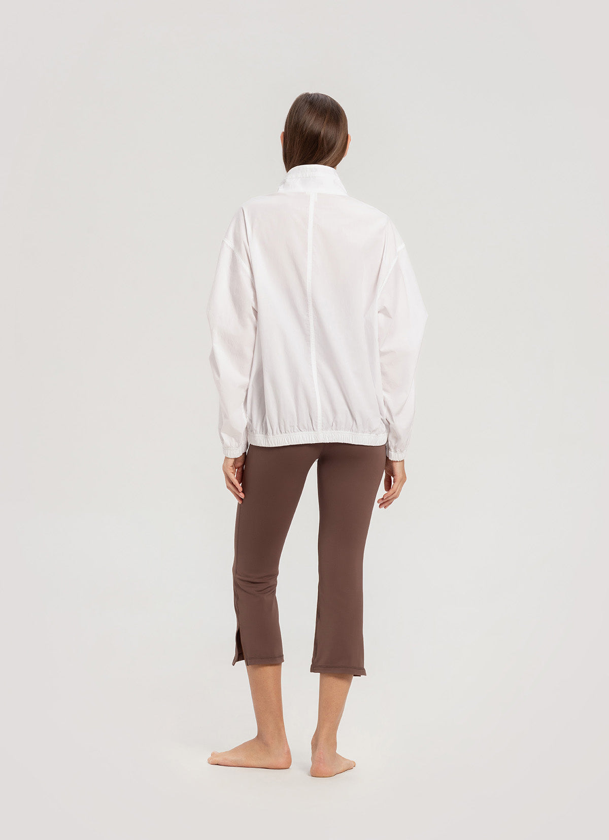 [Movement Line] Capri slit pants_Peppercorn