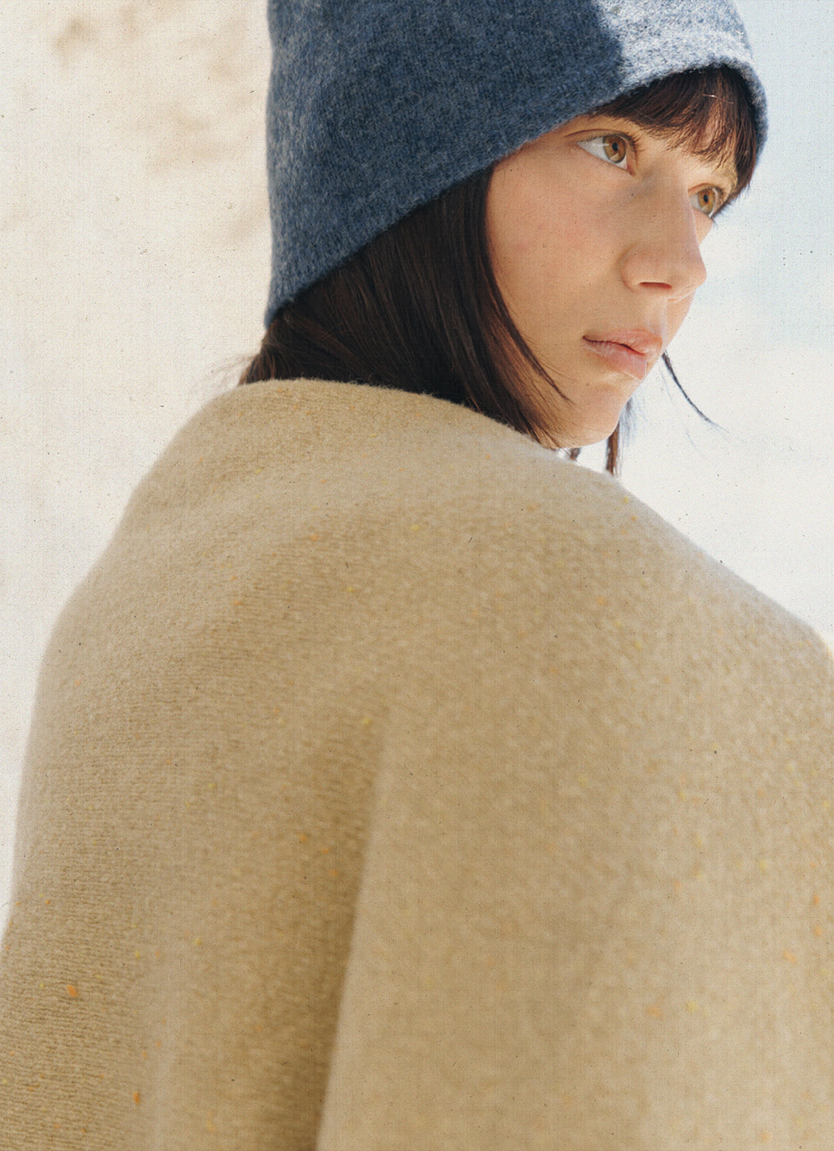 Wide button-up shawl_Potato