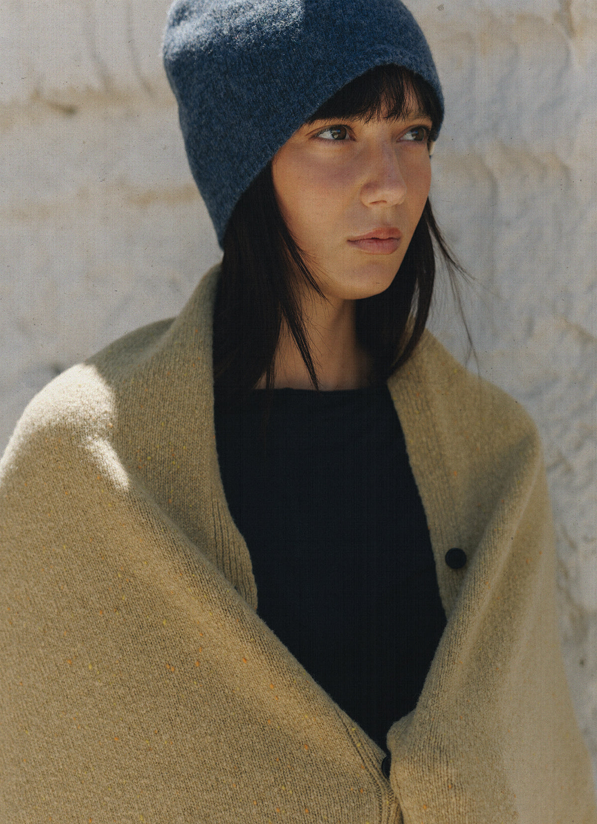 BM light beanie_Melange Blue