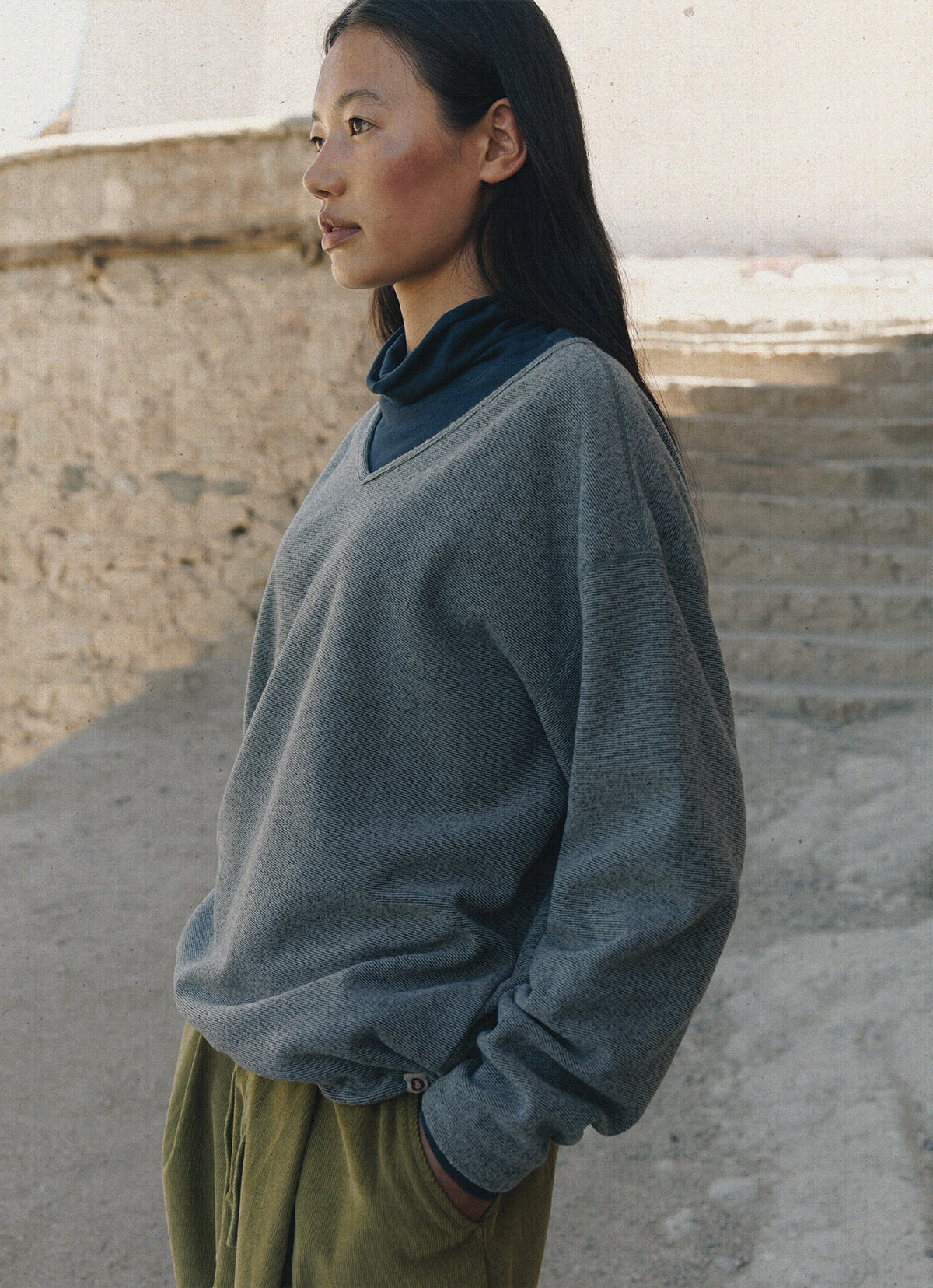 Fleece pullover_Black Multi