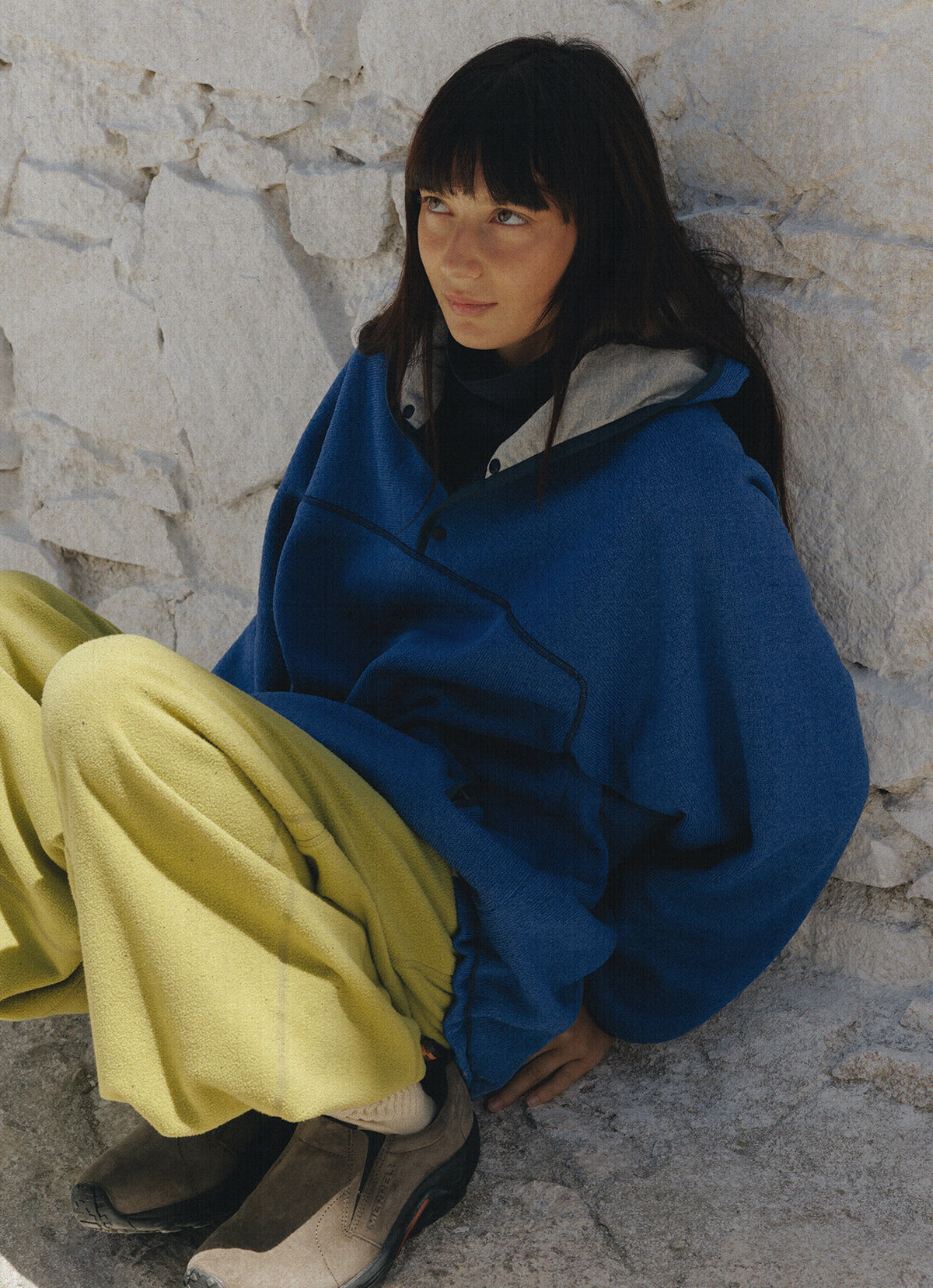 Melana fleece hoodie (Unisex)_Blue