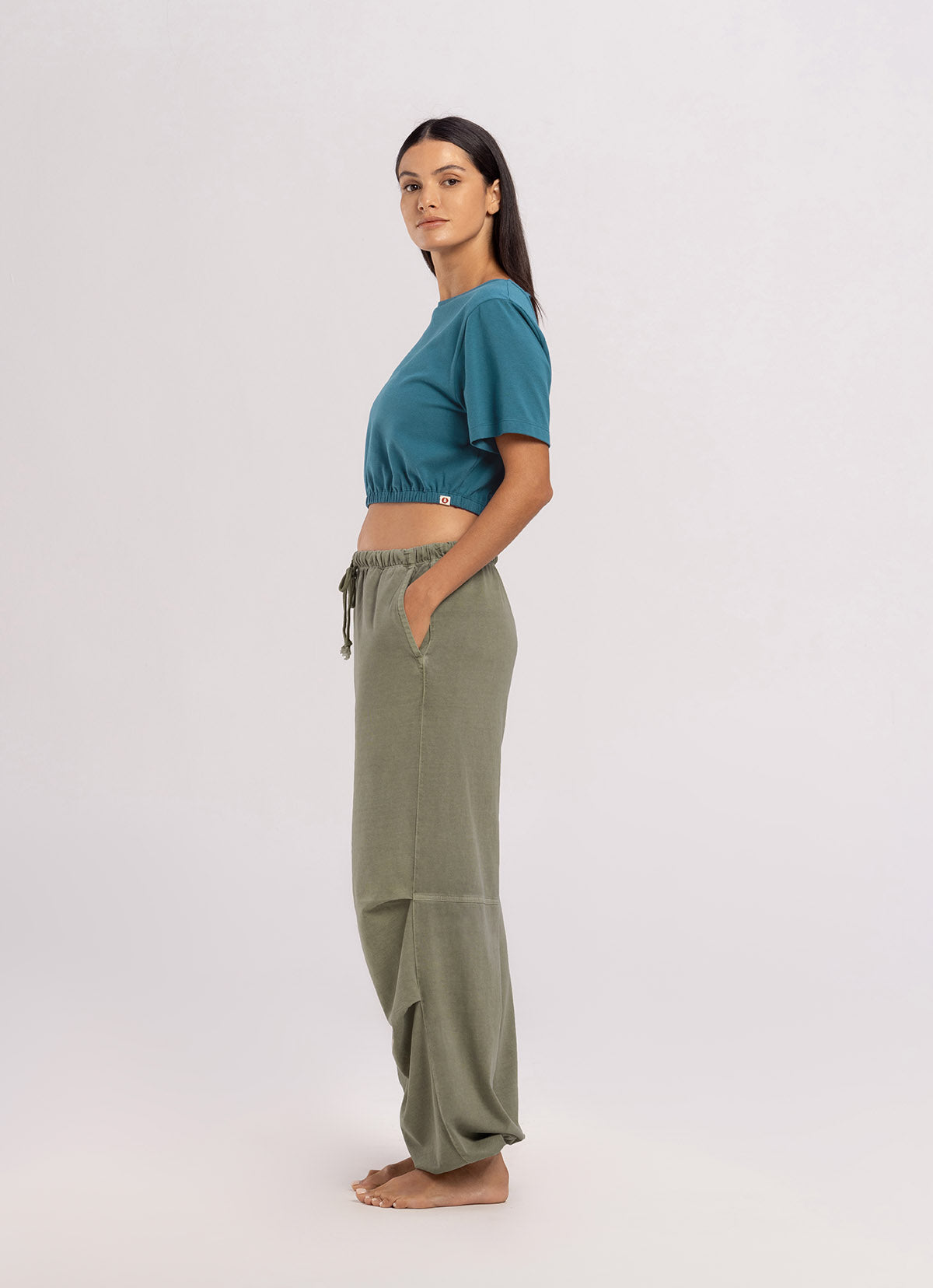 Double tuck pants_Grey Khaki