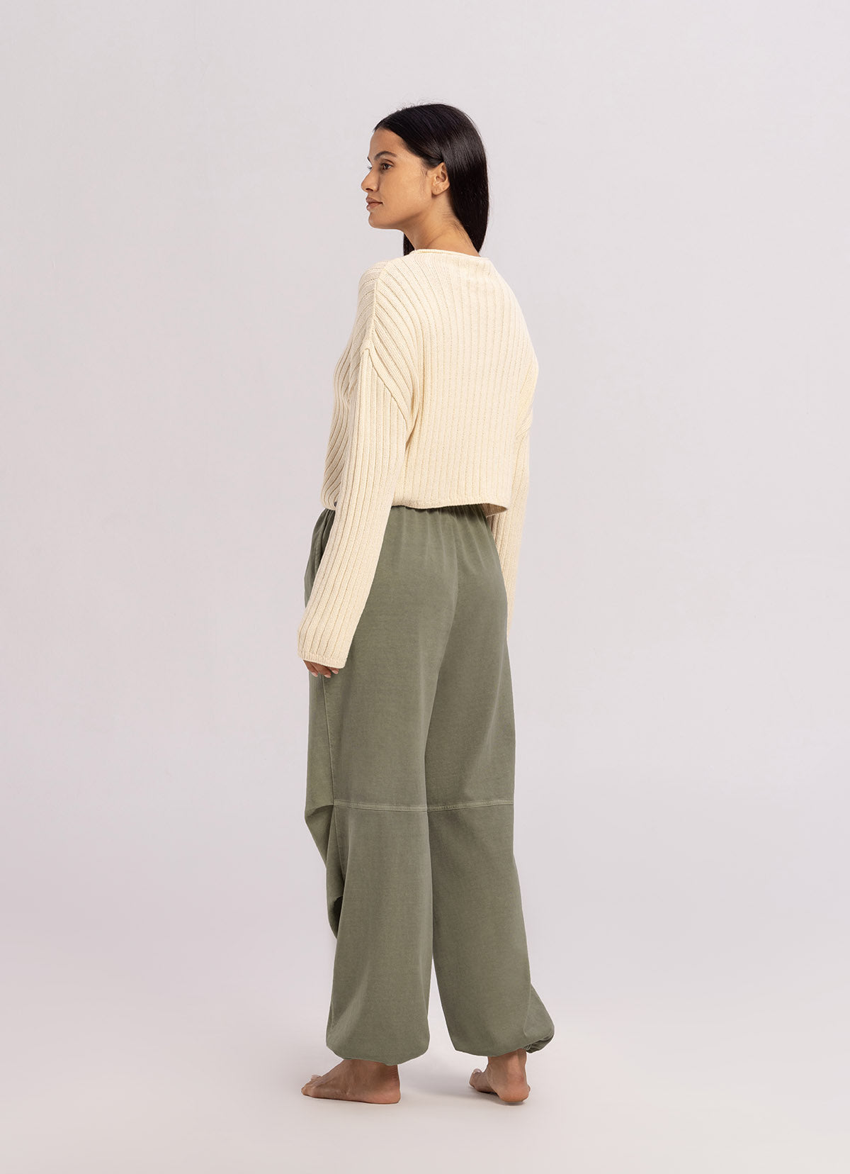 Double tuck pants_Grey Khaki