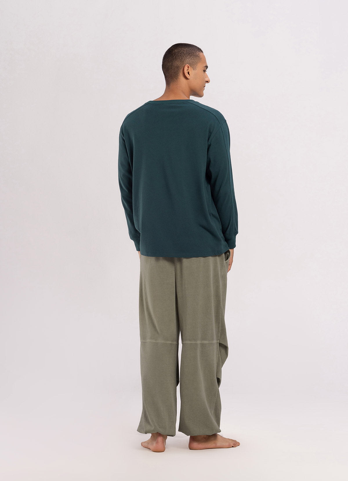 Double tuck pants_Grey Khaki