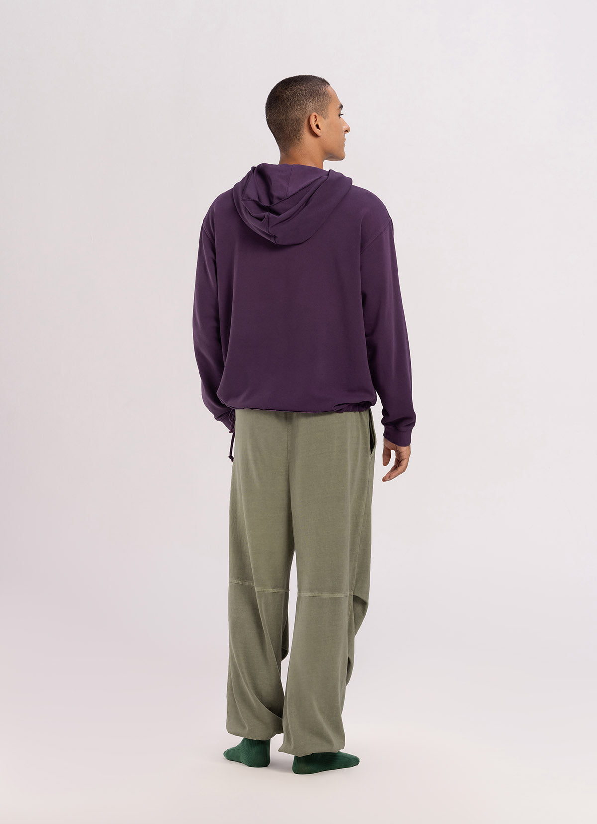 Double tuck pants_Grey Khaki