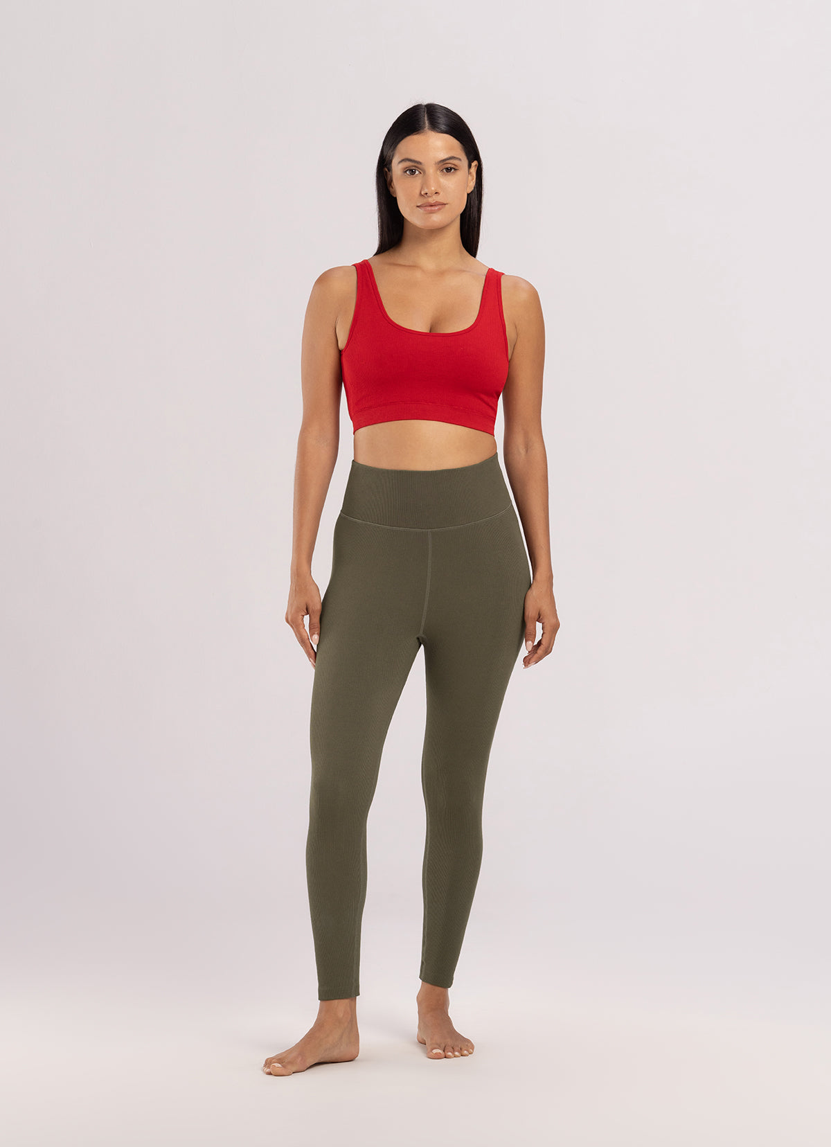 Seamless U line bra top_Barbados Cherry