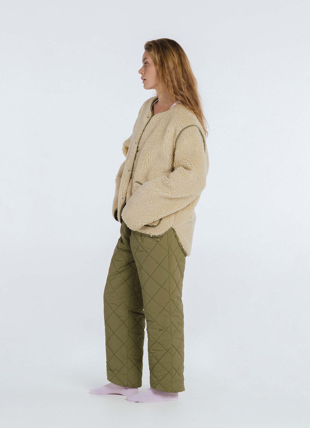 Quilted bulky pants_Mayfly