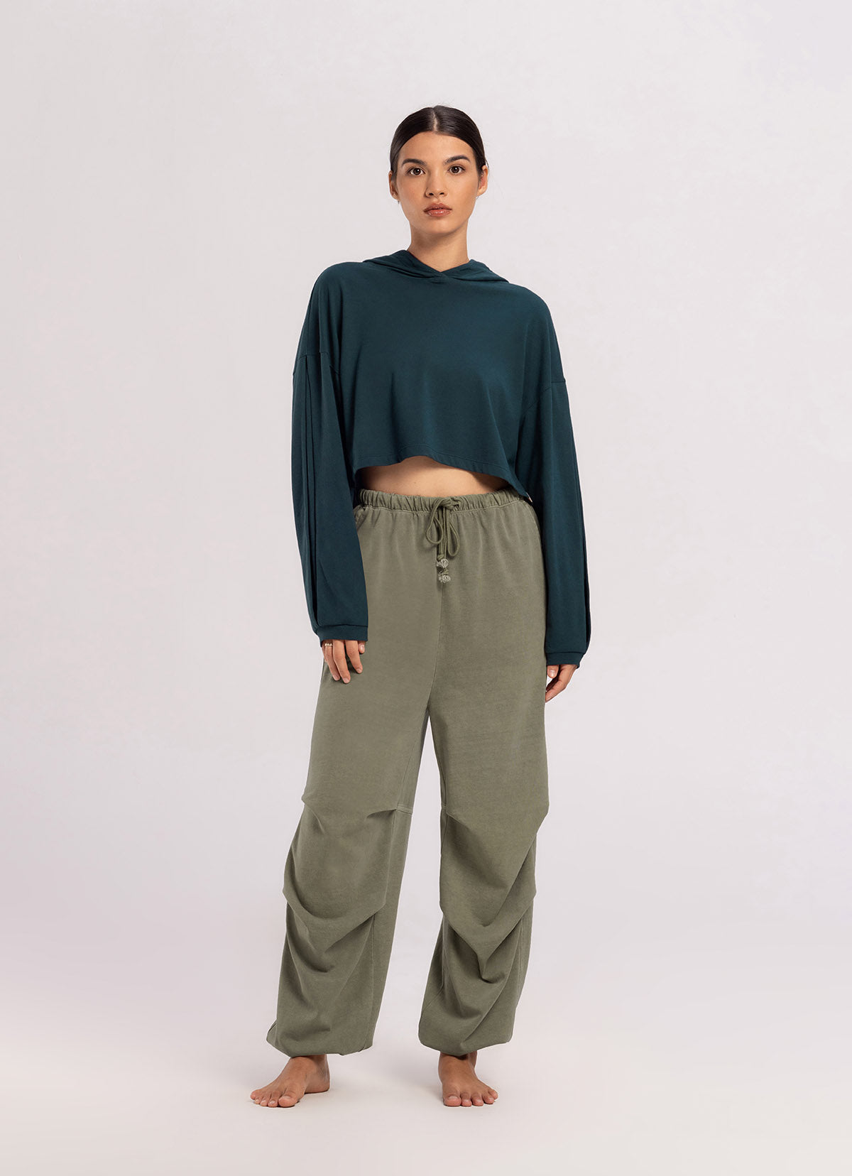 Double tuck pants_Grey Khaki