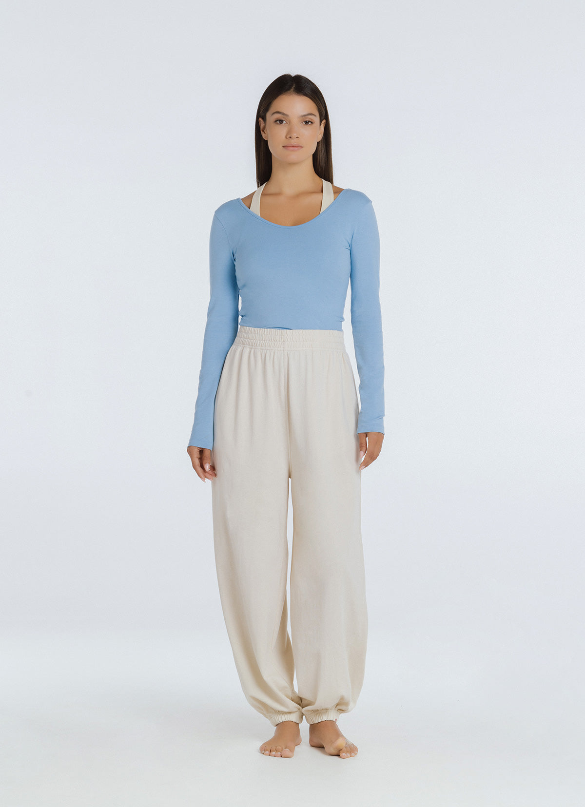 Bahu long sleeve top_Light Blue