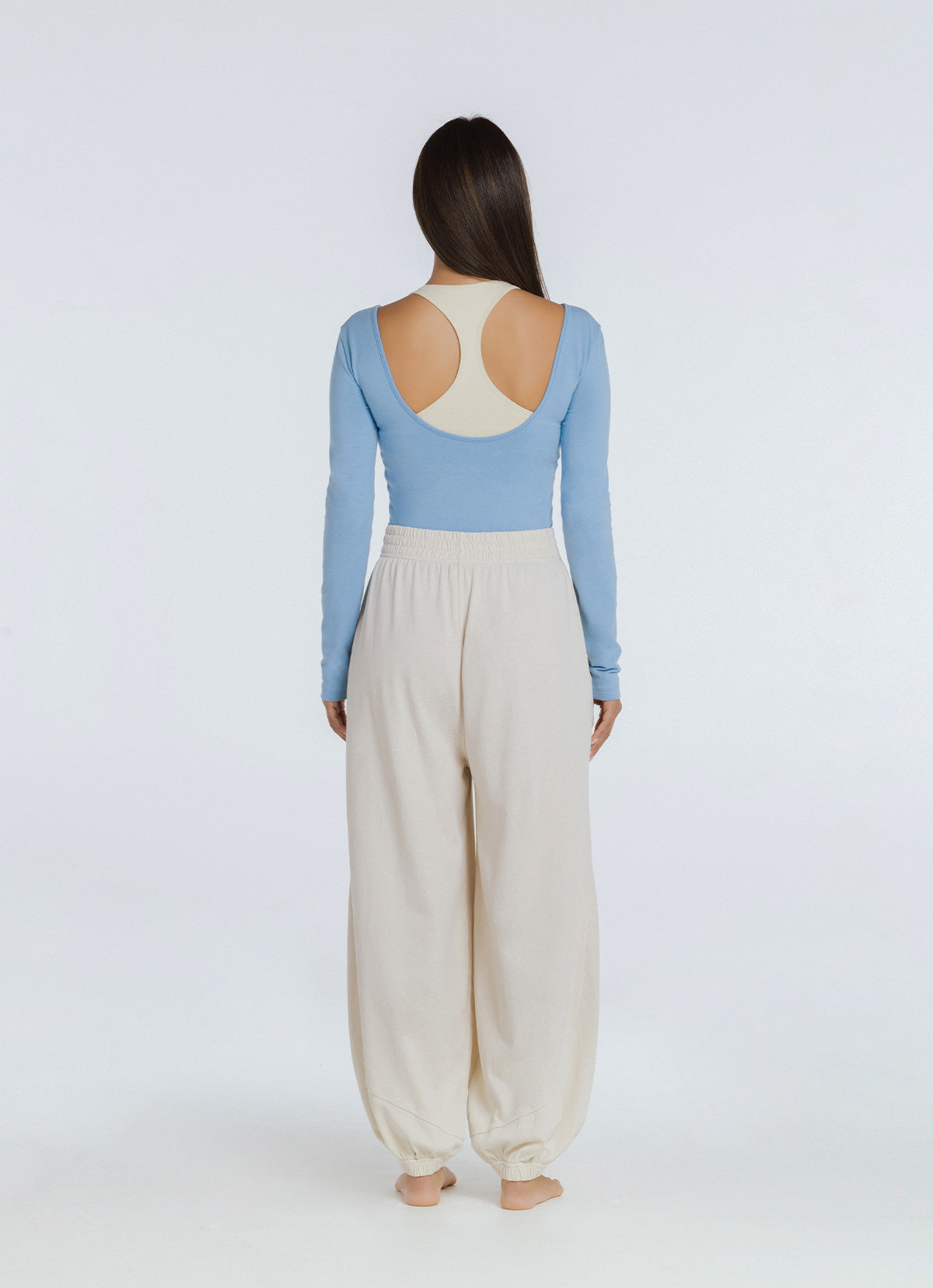 Bahu long sleeve top_Light Blue