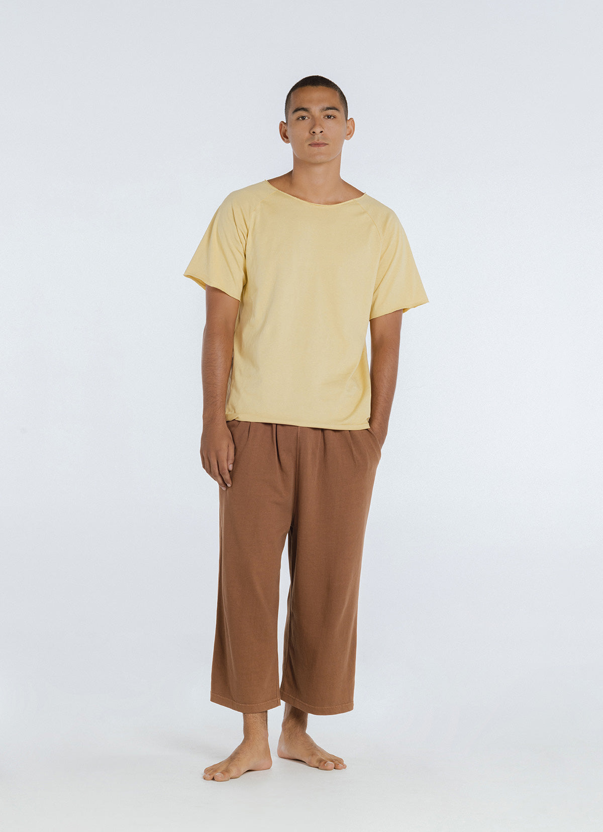 Aman crop pants (For Men)_Brown