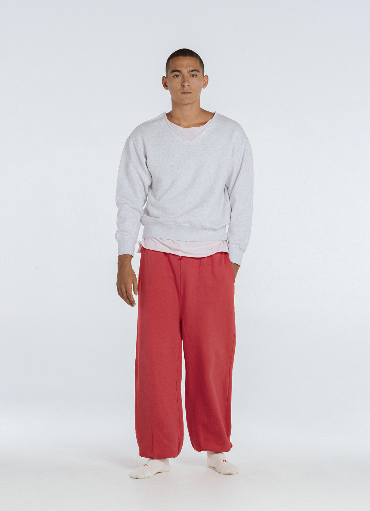 Balloon jogger pants (Unisex)_Red