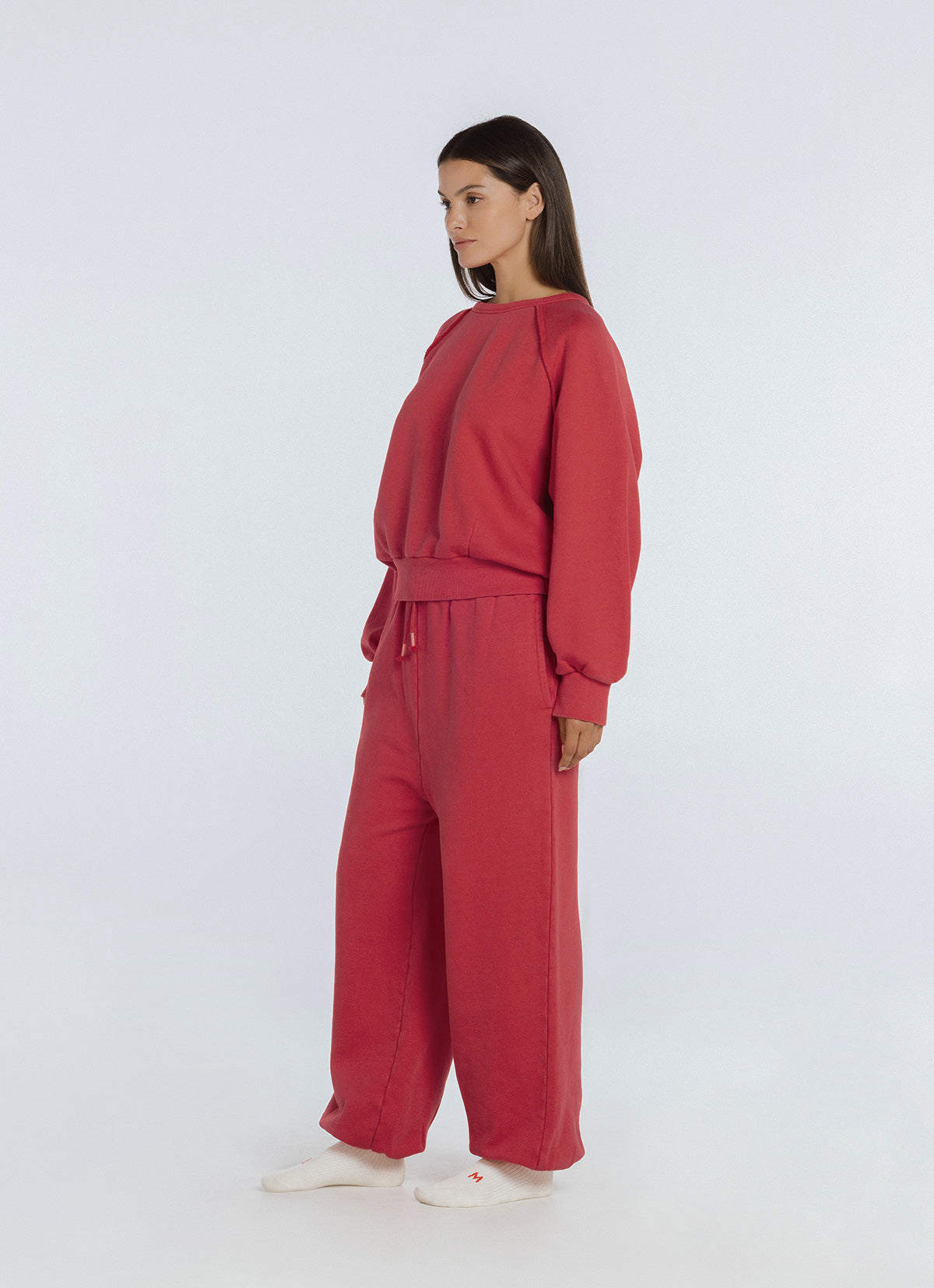 Balloon jogger pants (Unisex)_Red