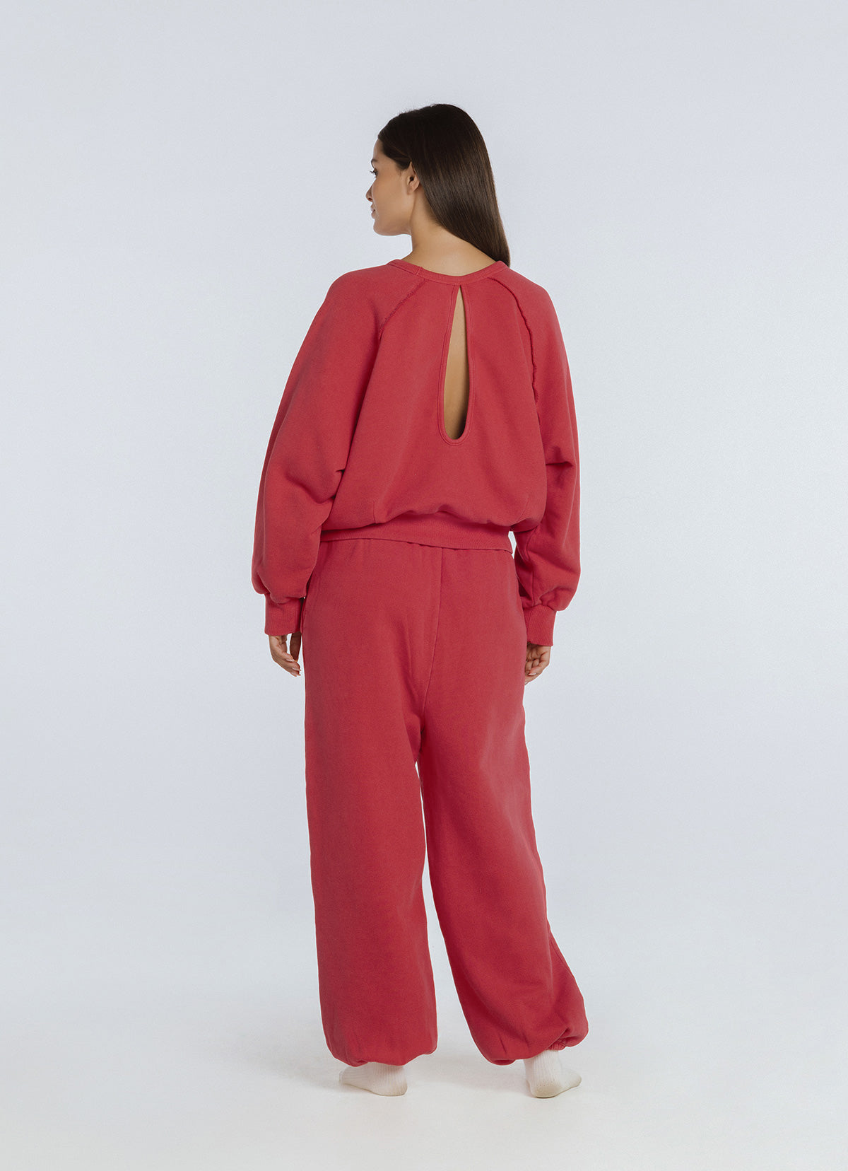 Balloon jogger pants (Unisex)_Red