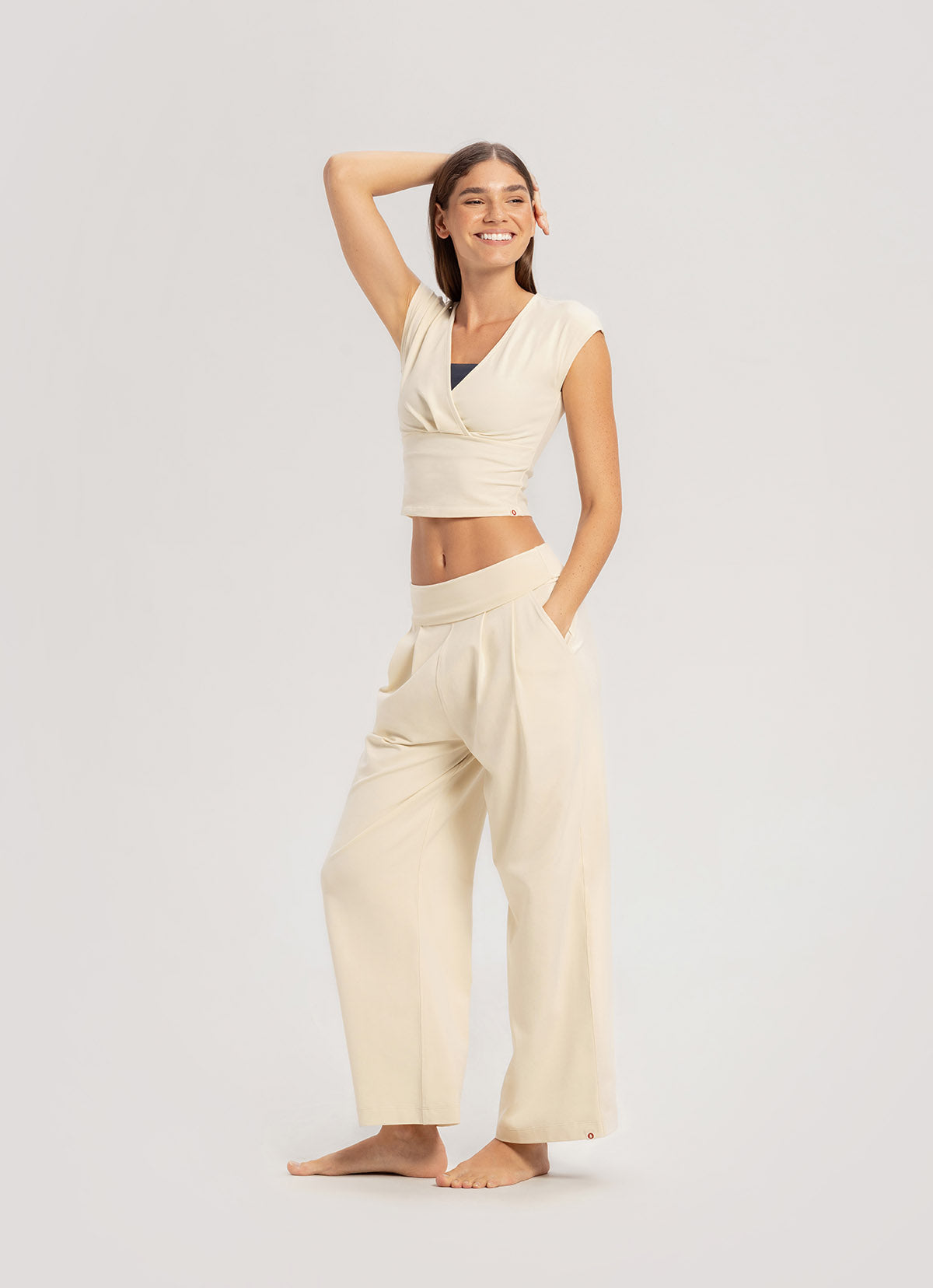 Fortune straight pants_Bone White