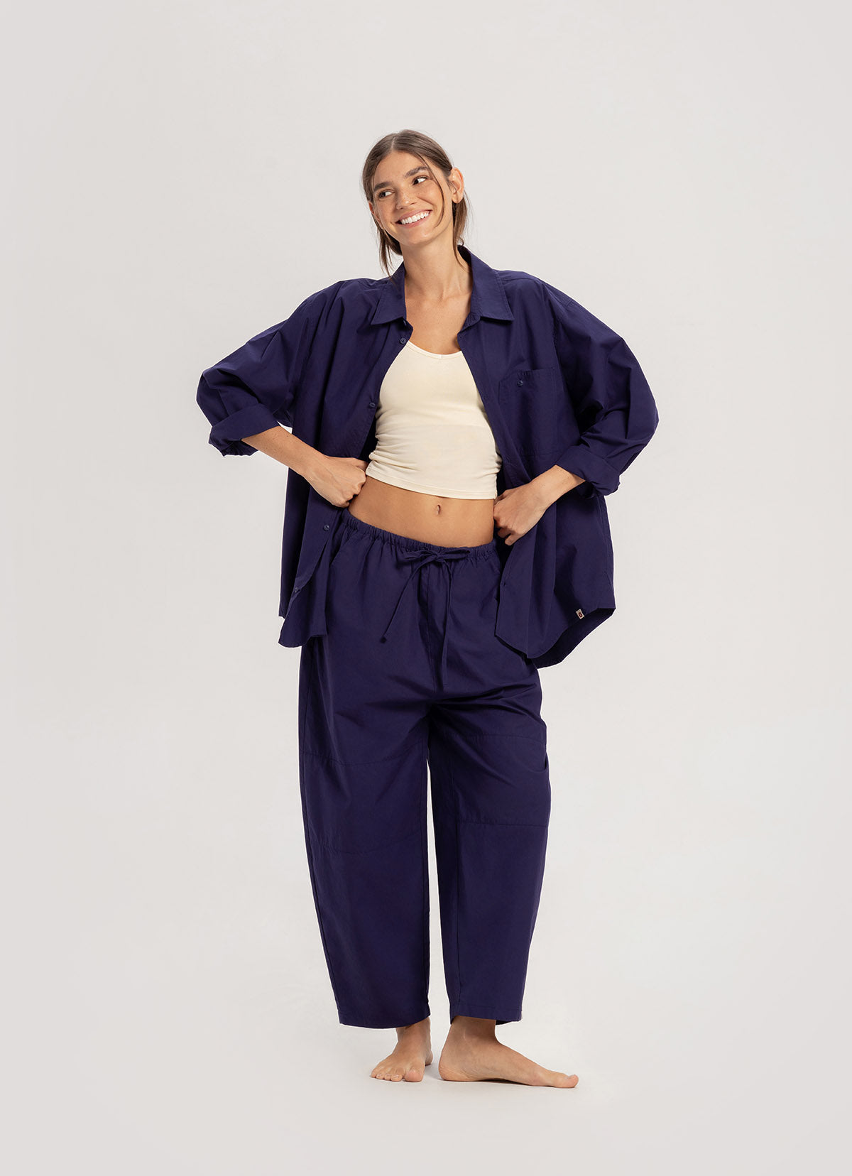 Overfit pocket shirts (Unisex)_Purple
