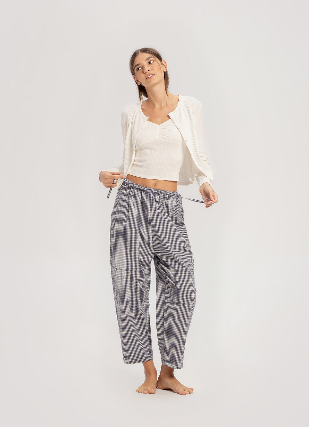 Pointelle cardigan_Star White