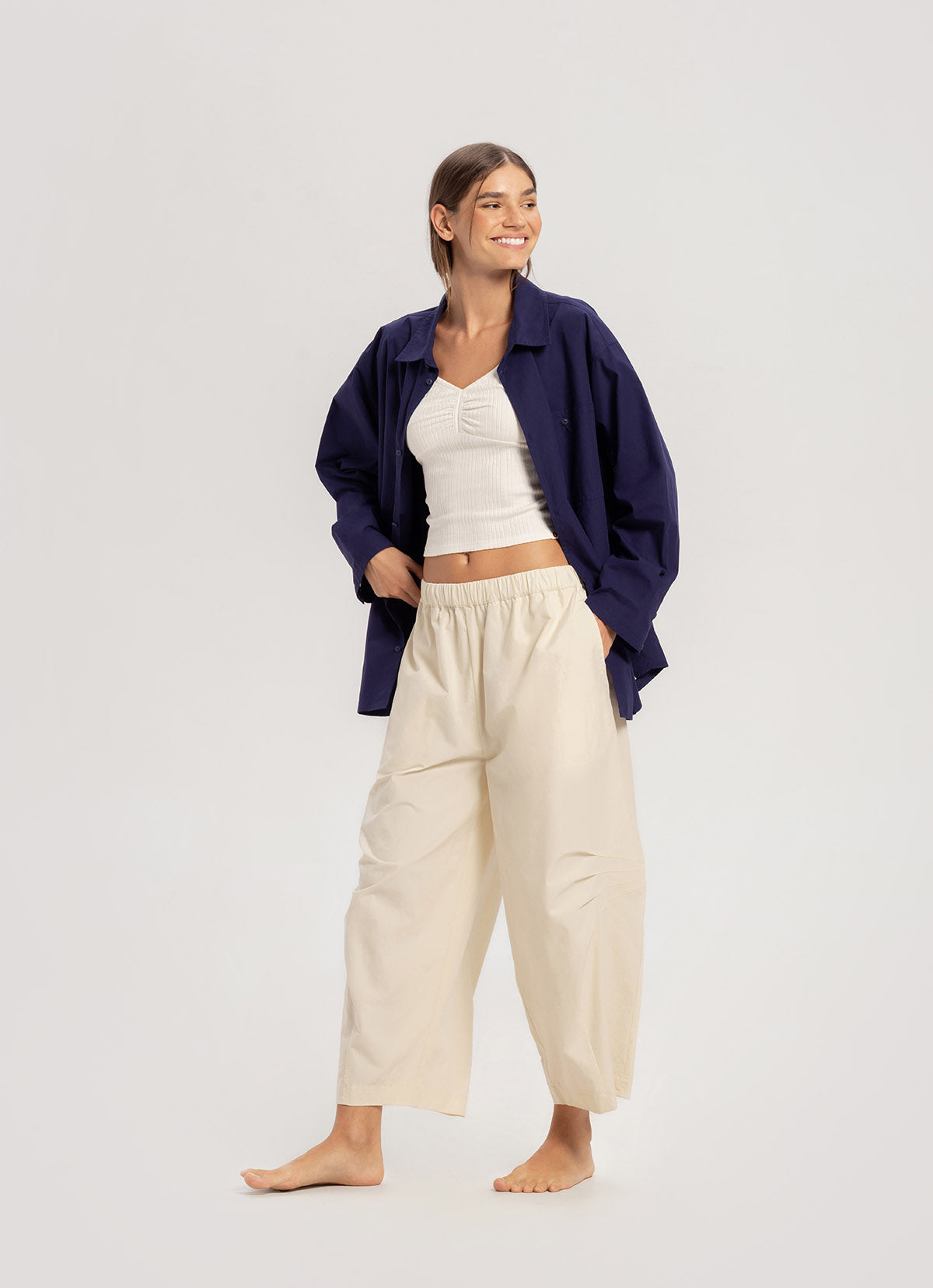 Kitty wide pants_Cream