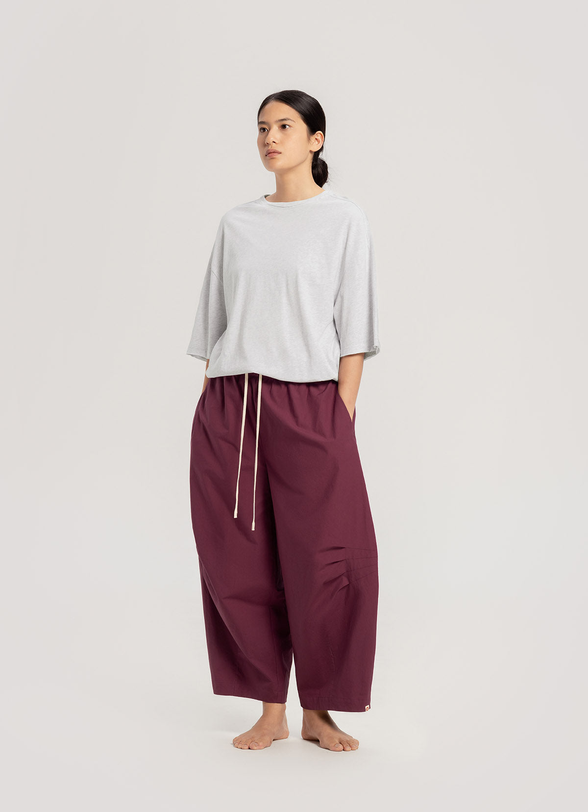 Kitty wide pants_Wine