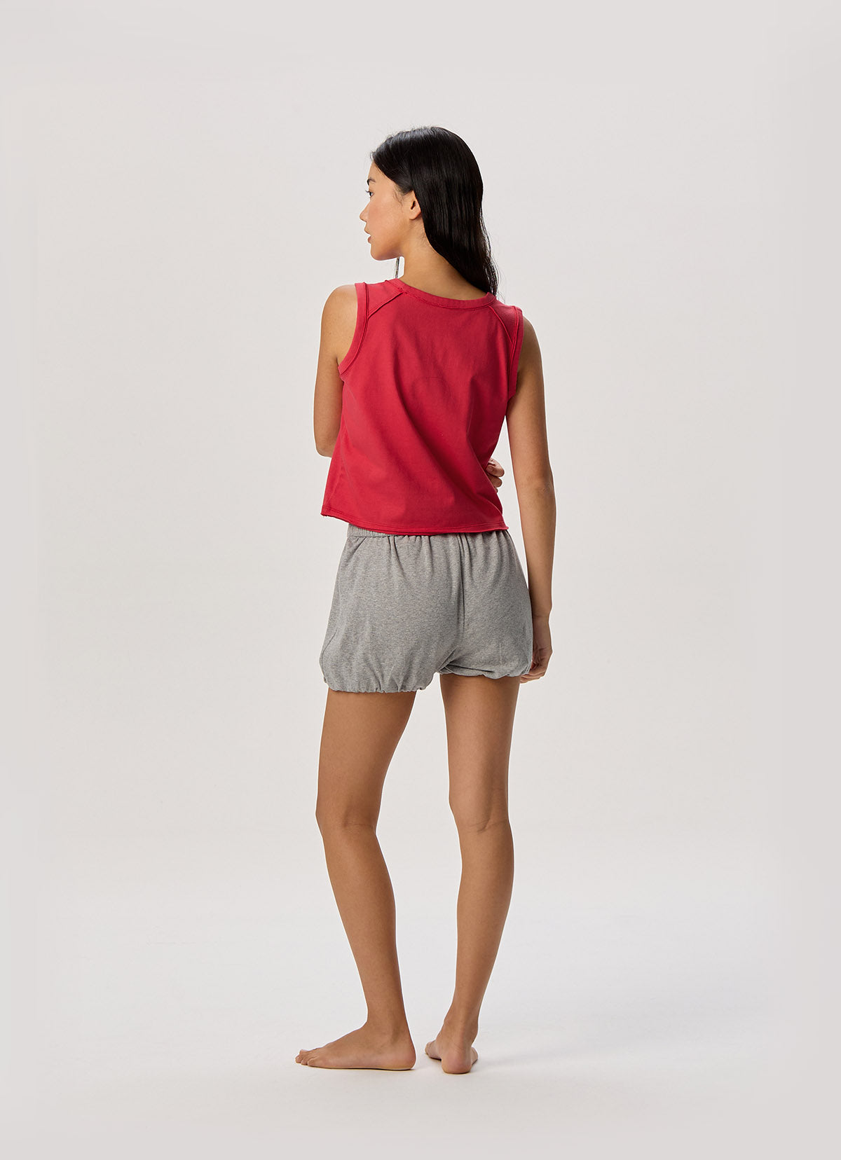Iyengar banding shorts (Unisex)_Dark Melange Grey