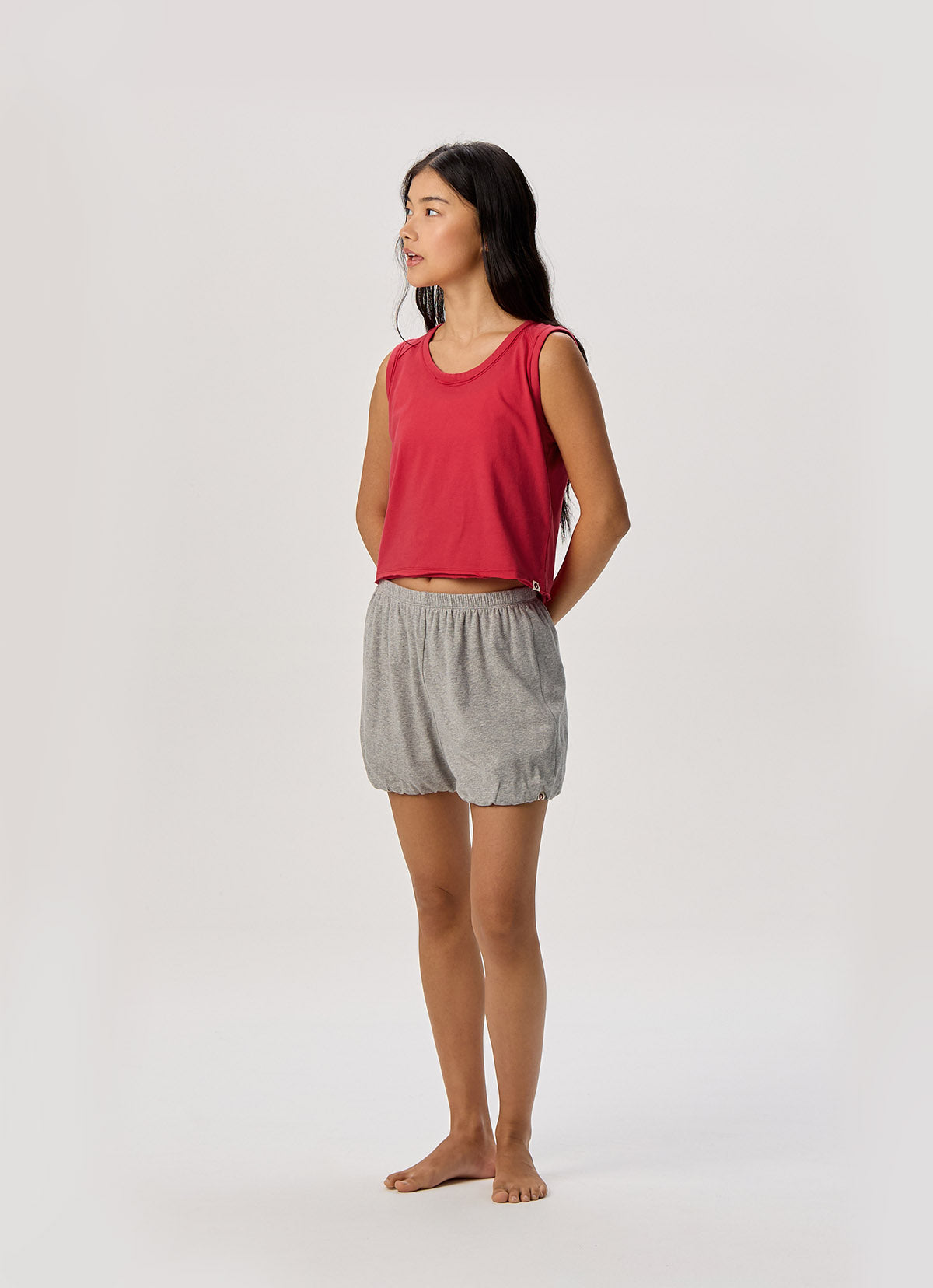Iyengar banding shorts (Unisex)_Dark Melange Grey