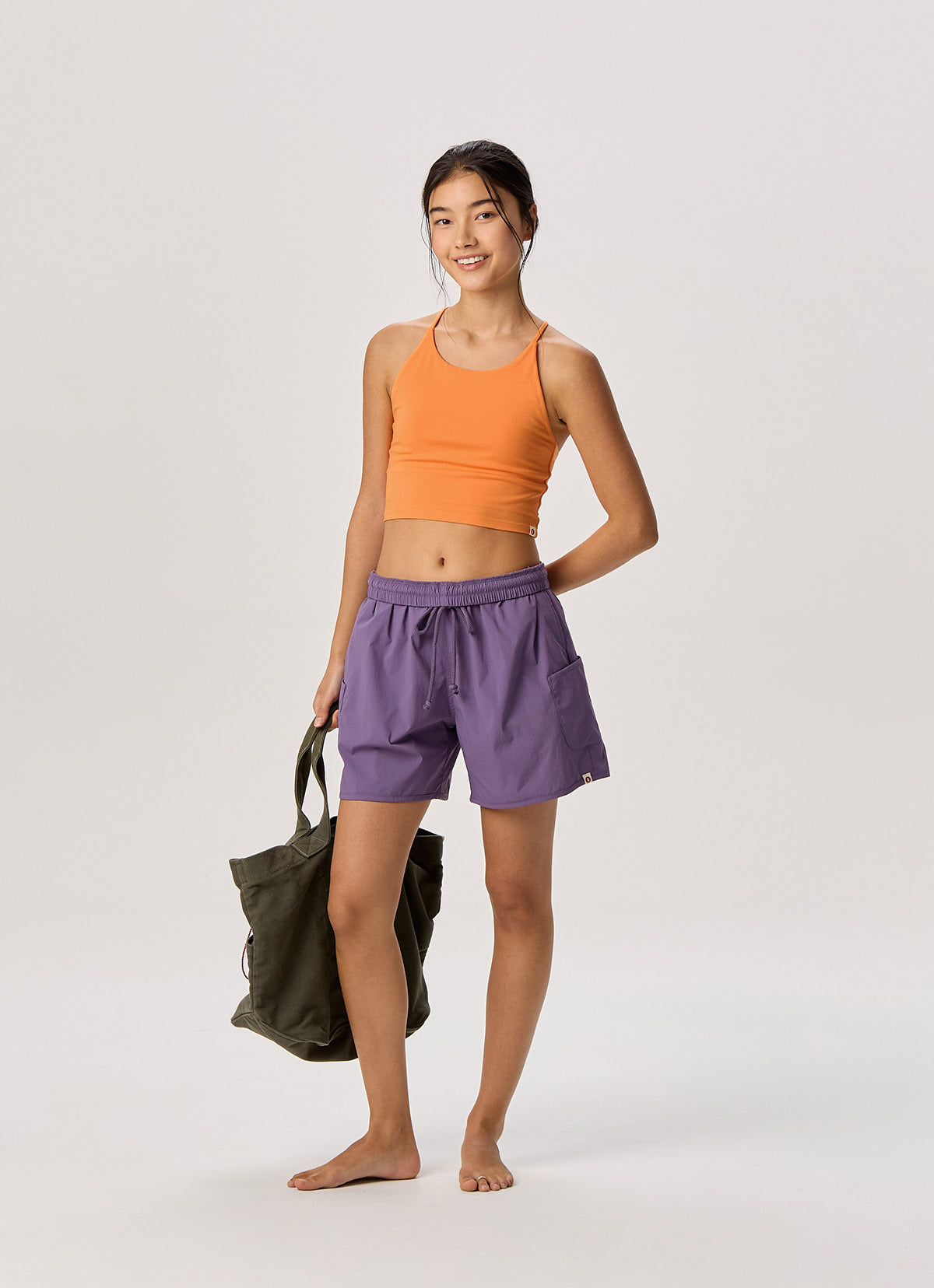 Pocket wide shorts (Unisex)_Grape Compote
