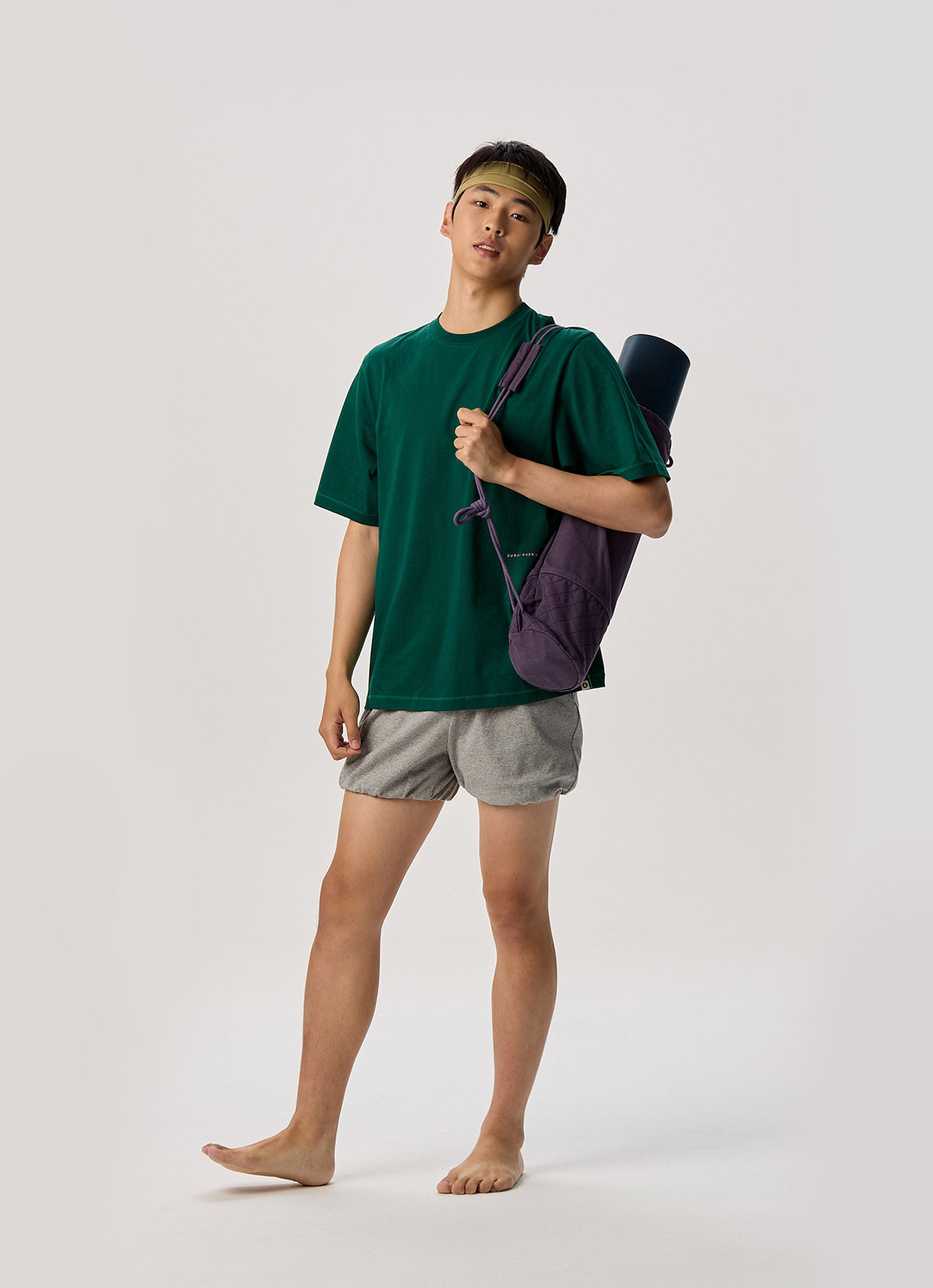 Iyengar banding shorts (Unisex)_Dark Melange Grey