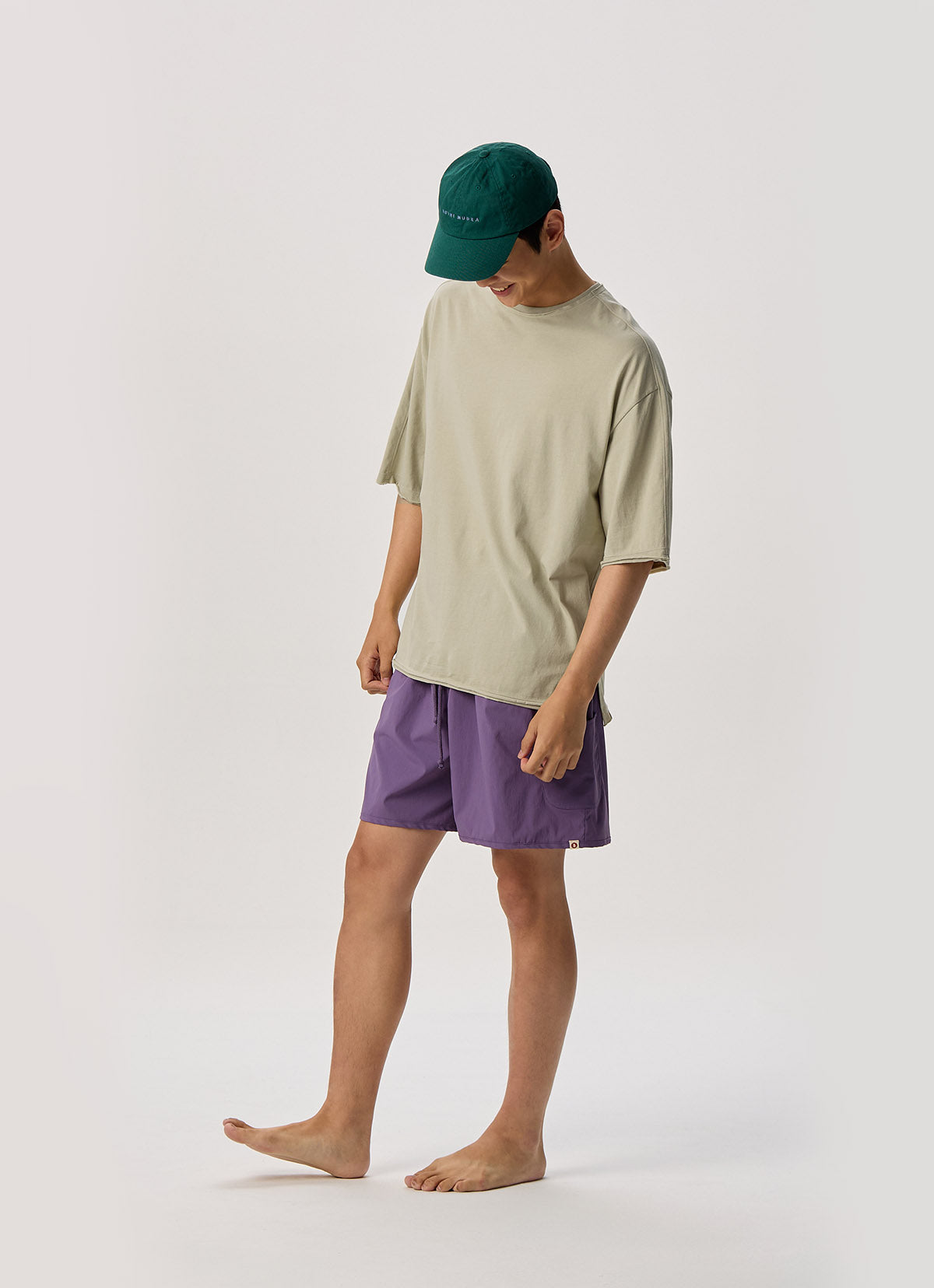 Pocket wide shorts (Unisex)_Grape Compote