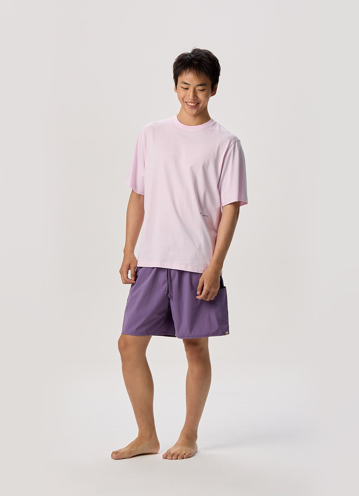 Pocket wide shorts (Unisex)_Grape Compote