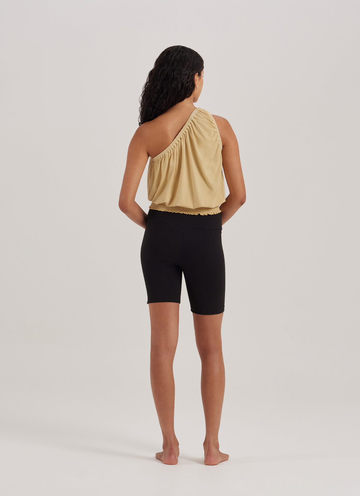 One shoulder shirring top_Boulder