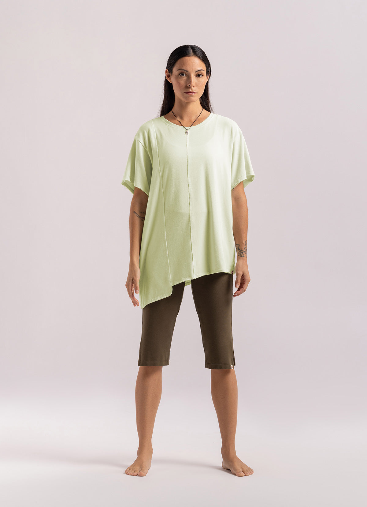 Panel short sleeve_Lime Cream