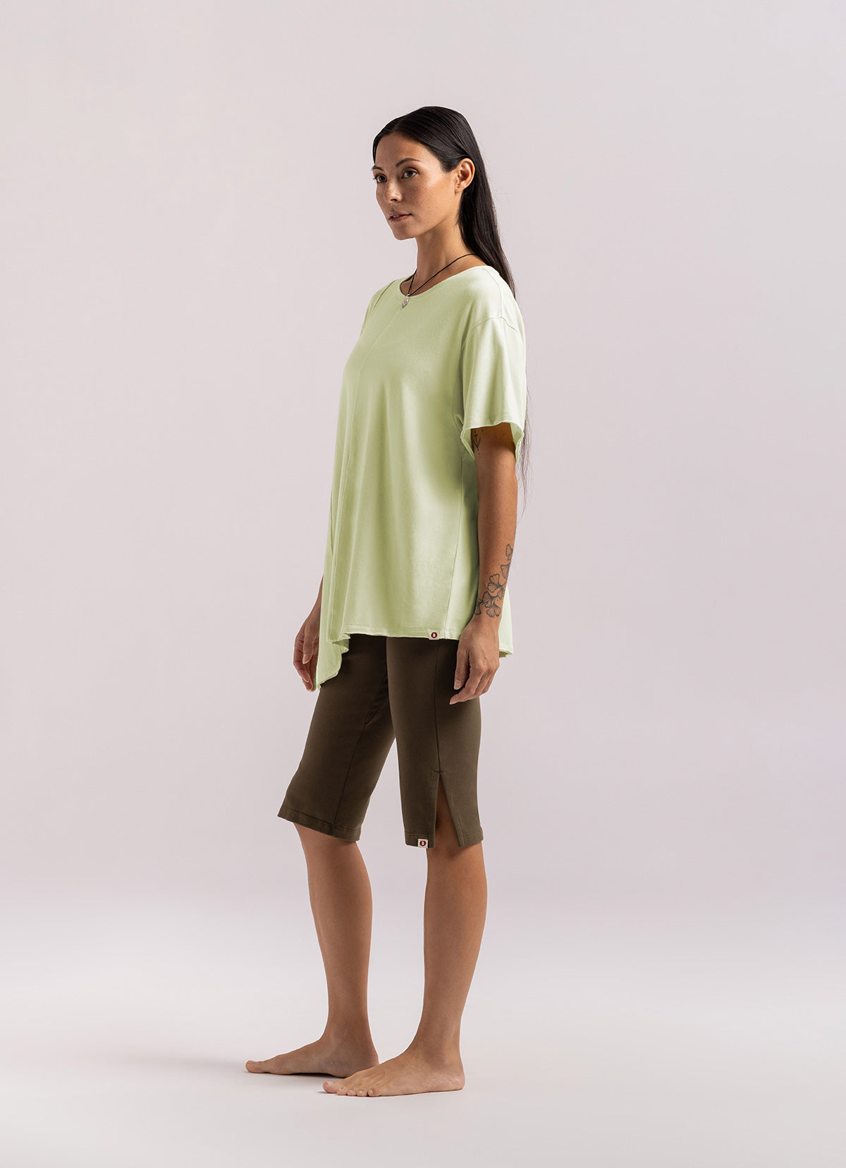 Panel short sleeve_Lime Cream