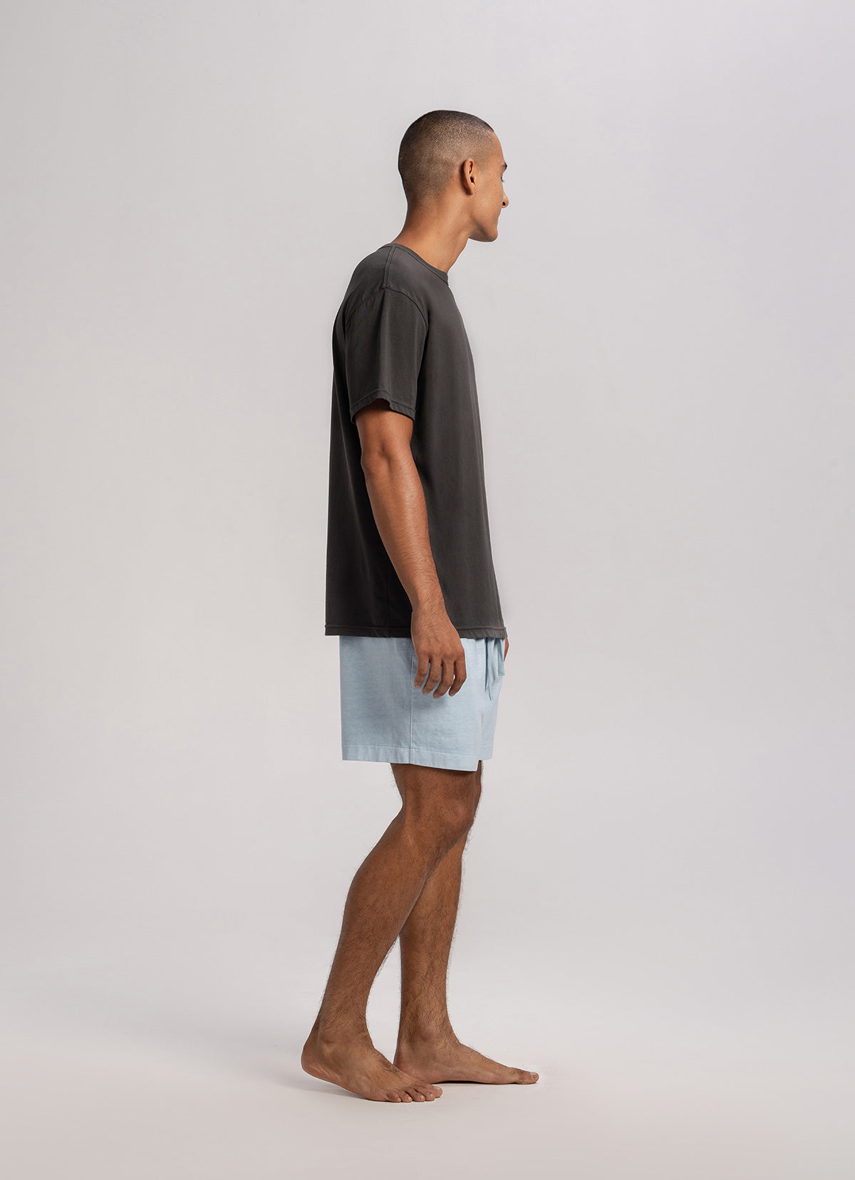 One tuck panelled shorts (Unisex)_Celestial Blue