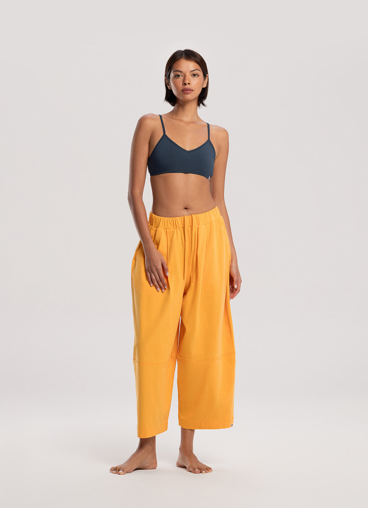 Wide panel pants (Unisex)_Marigold