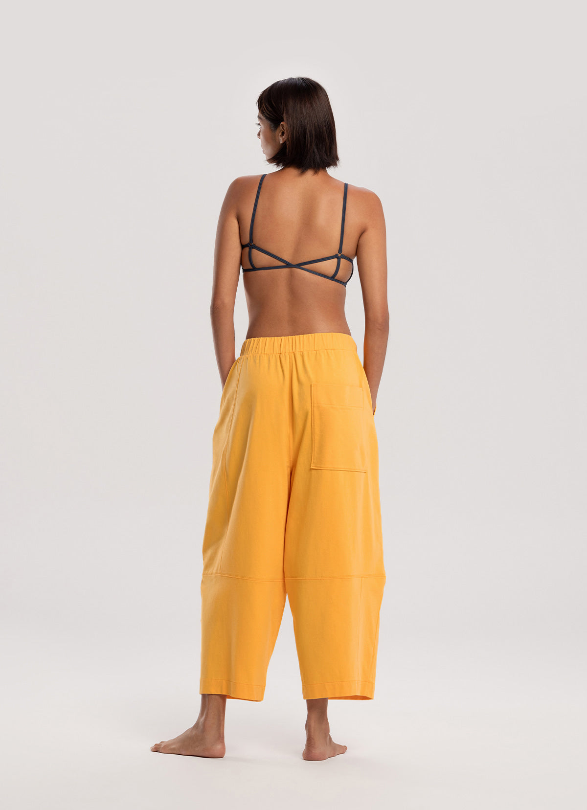 Wide panel pants (Unisex)_Marigold