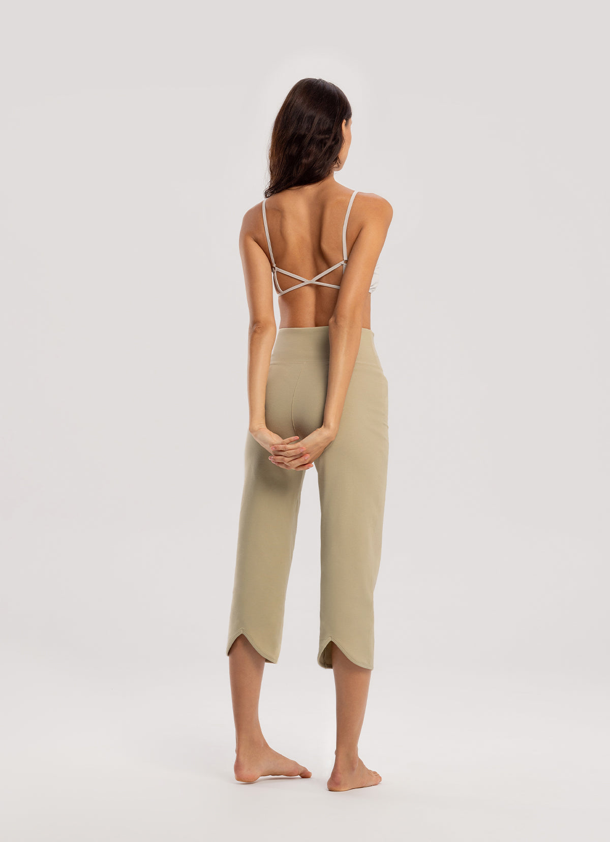 Chevron bra top_Silver Cloud