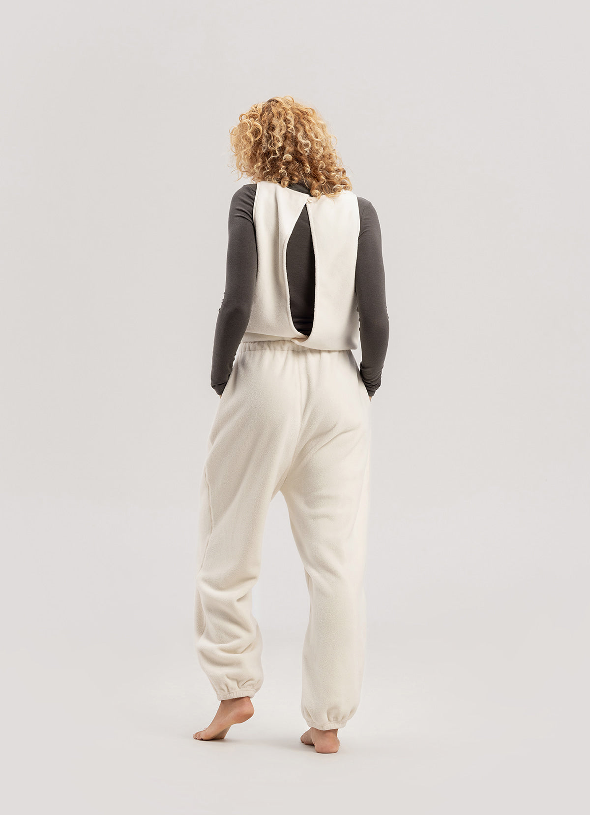 Fleece overalls_Turtledove