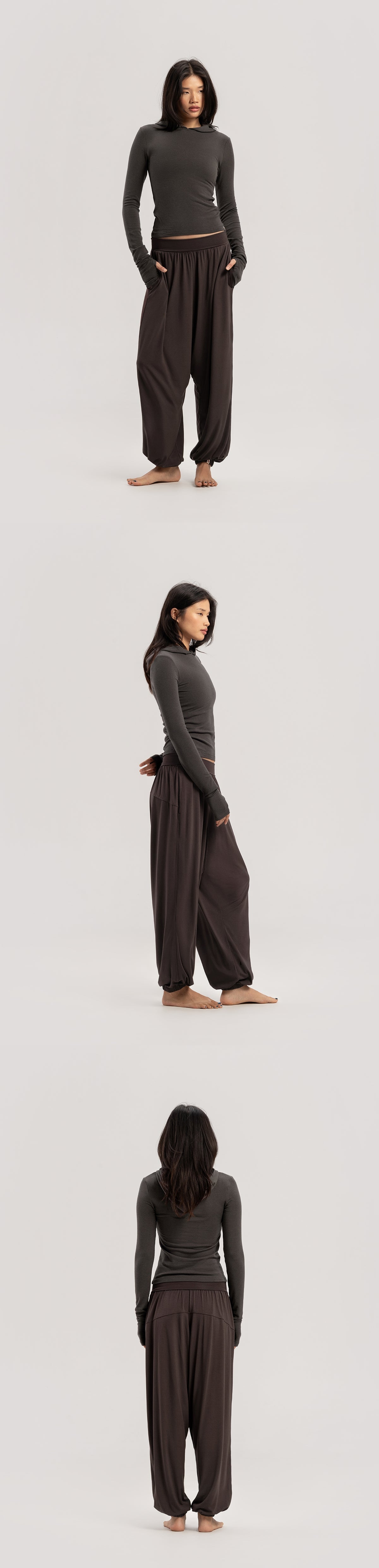 Pool pants (Unisex)_Chocolate Plum