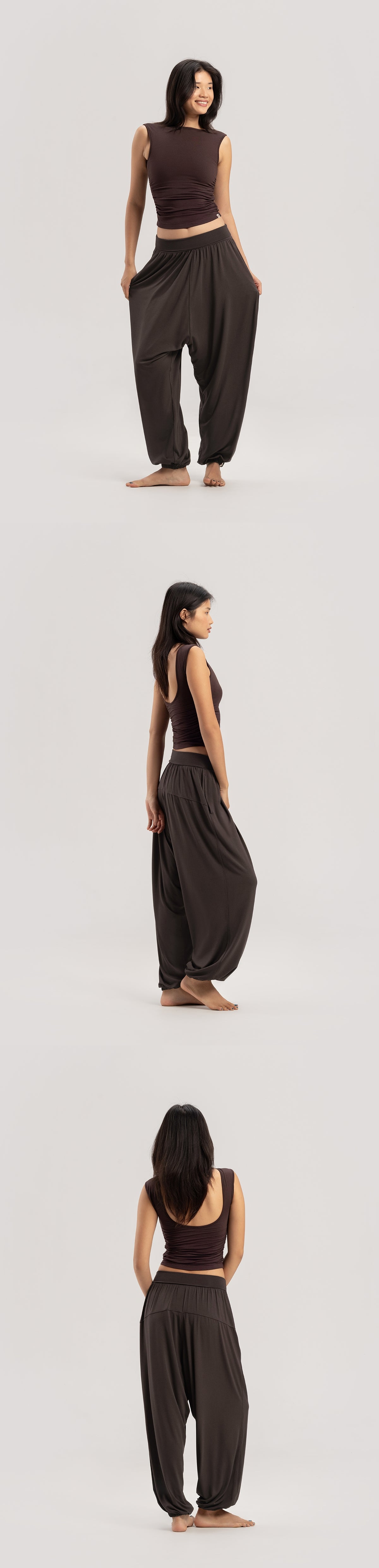 Pool pants (Unisex)_Chocolate Plum