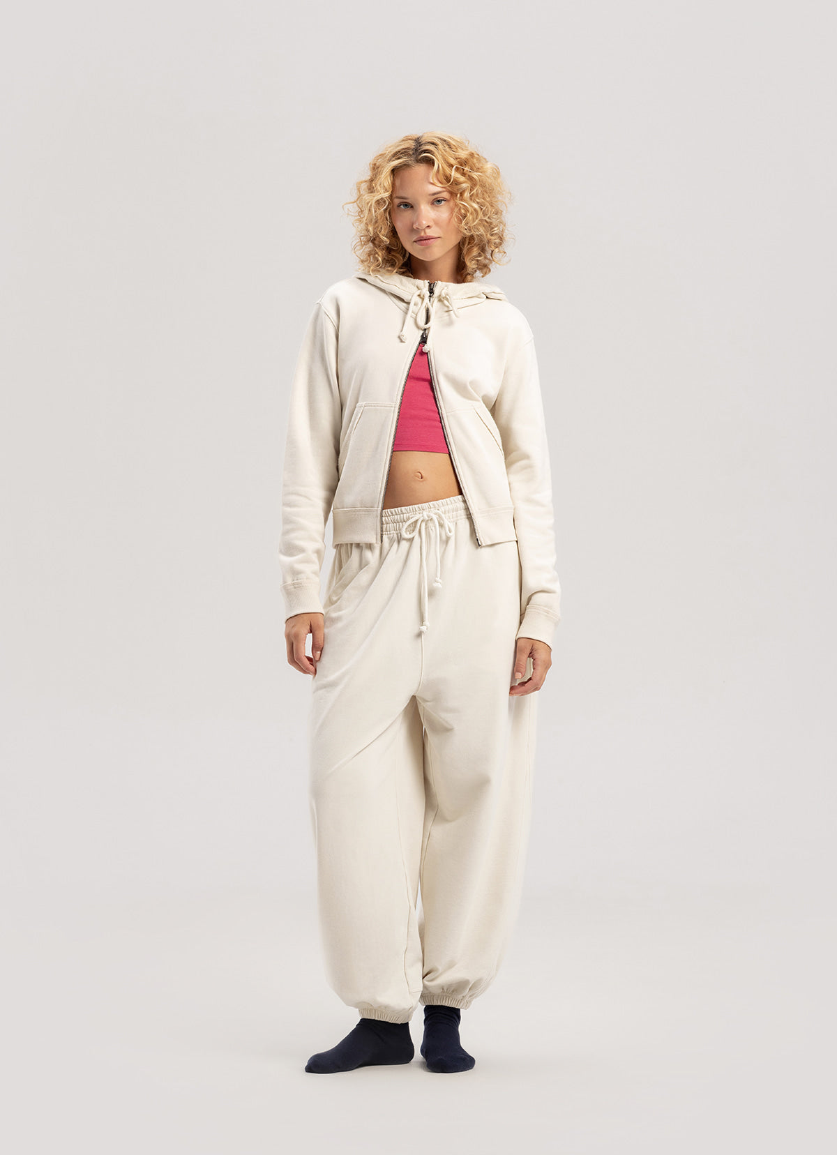 Diagonal jogger pants (Fall ver.)_Turtledove