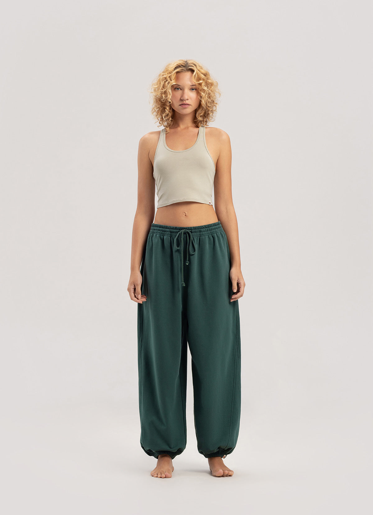 Diagonal jogger pants (Fall ver.)_Green Gables