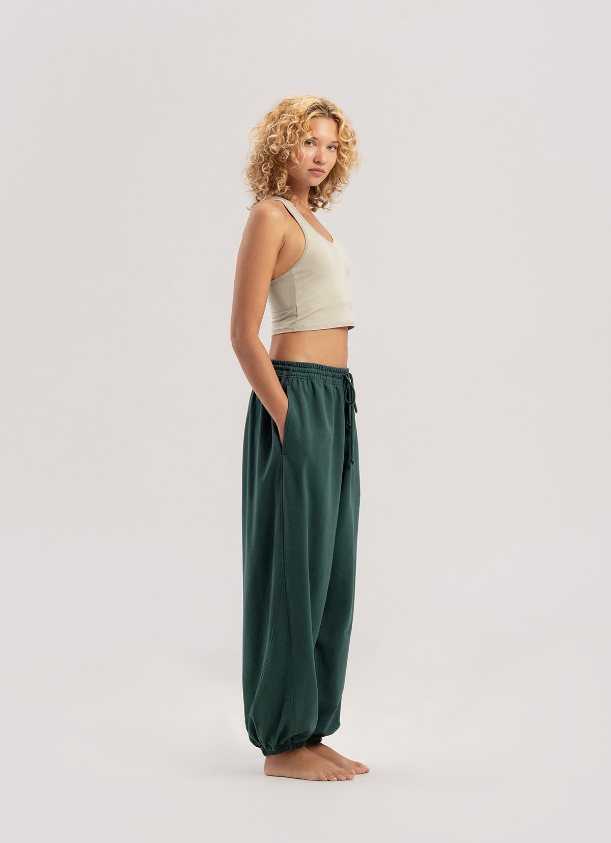 Diagonal jogger pants (Fall ver.)_Green Gables