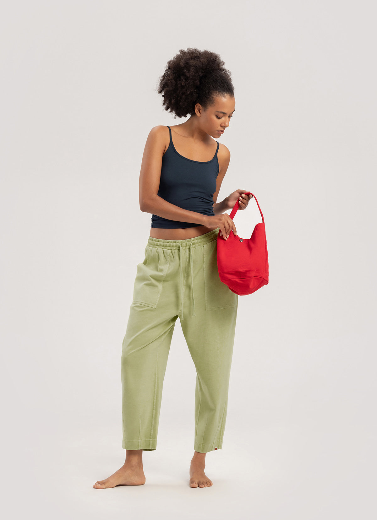 Round snap bag_Red