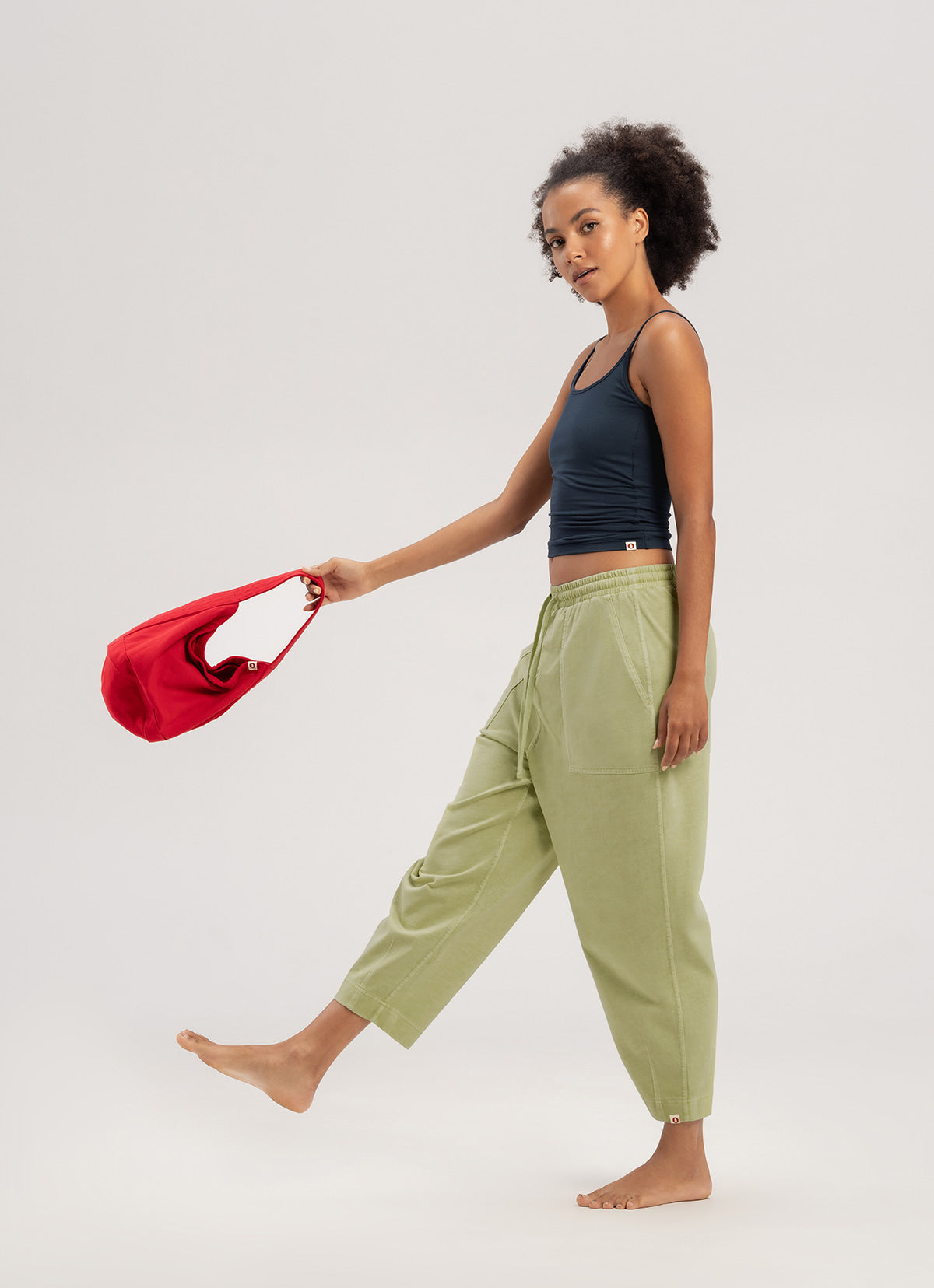 Round snap bag_Red