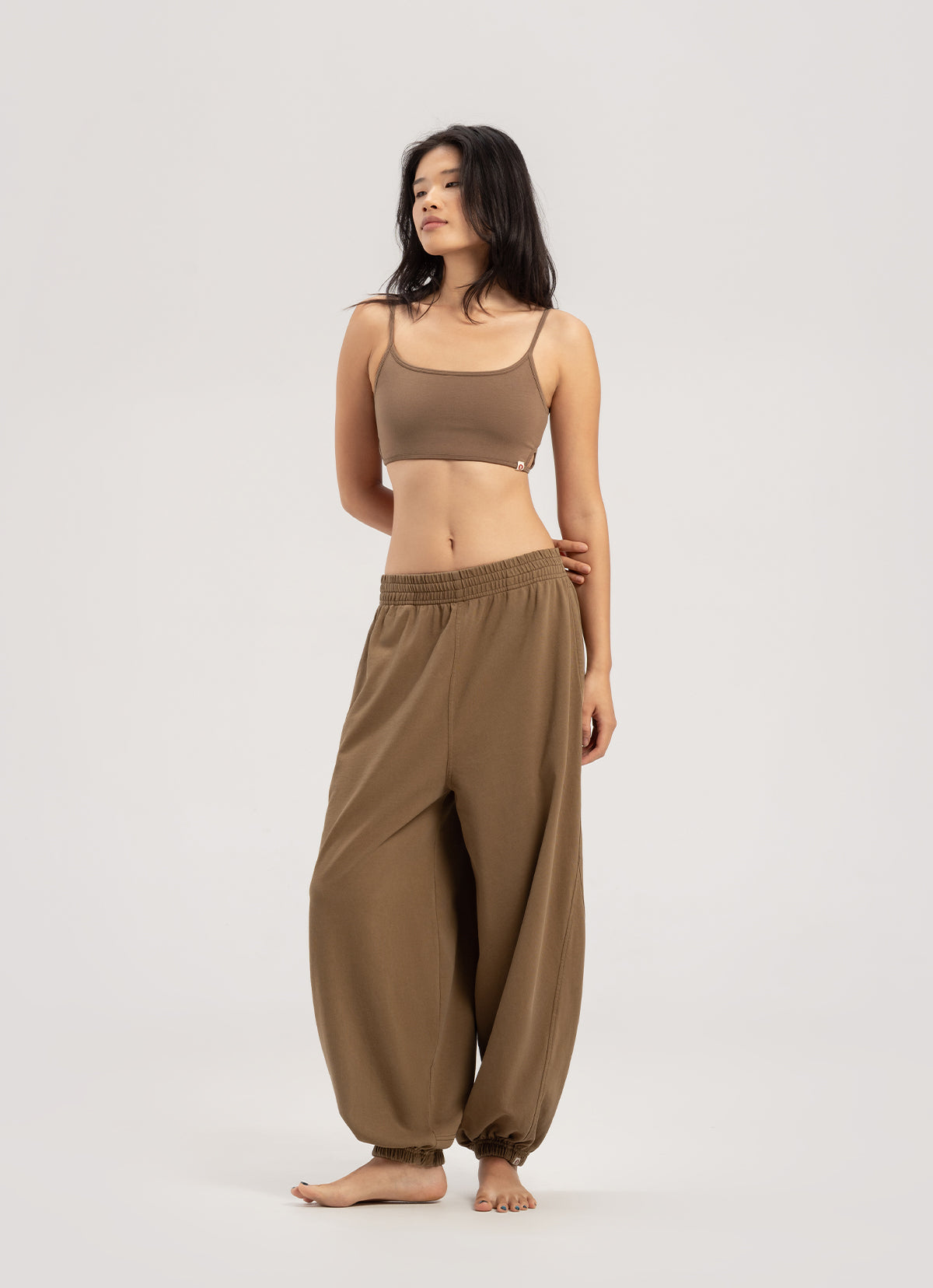 Side cut bra top_Coca Mocha
