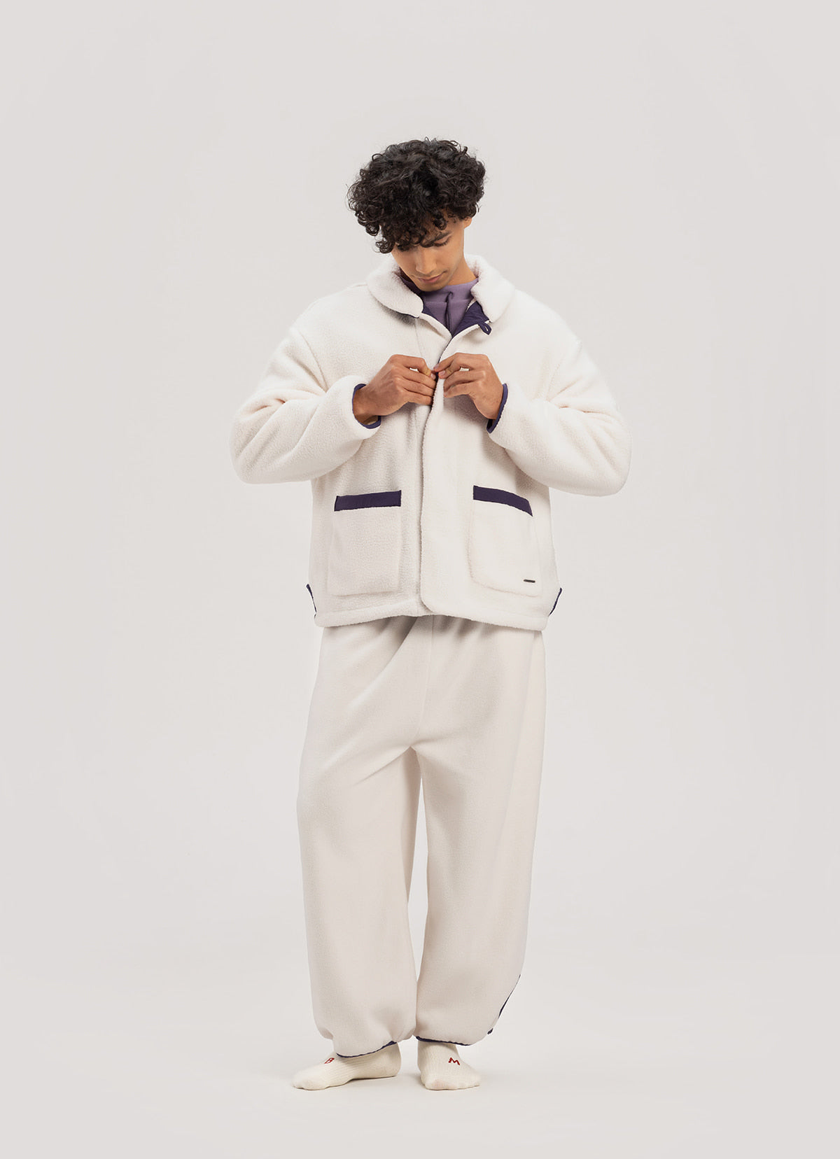 Bulky fleece jacket (Unisex)_Turtledove