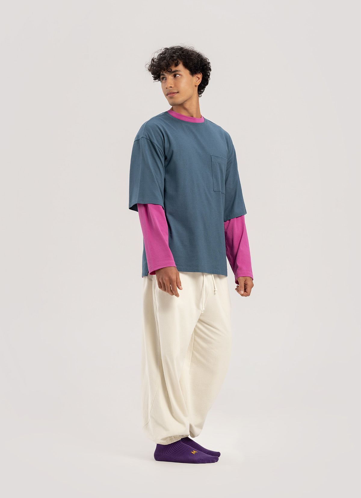 Diagonal jogger pants (Fall ver.)_Turtledove