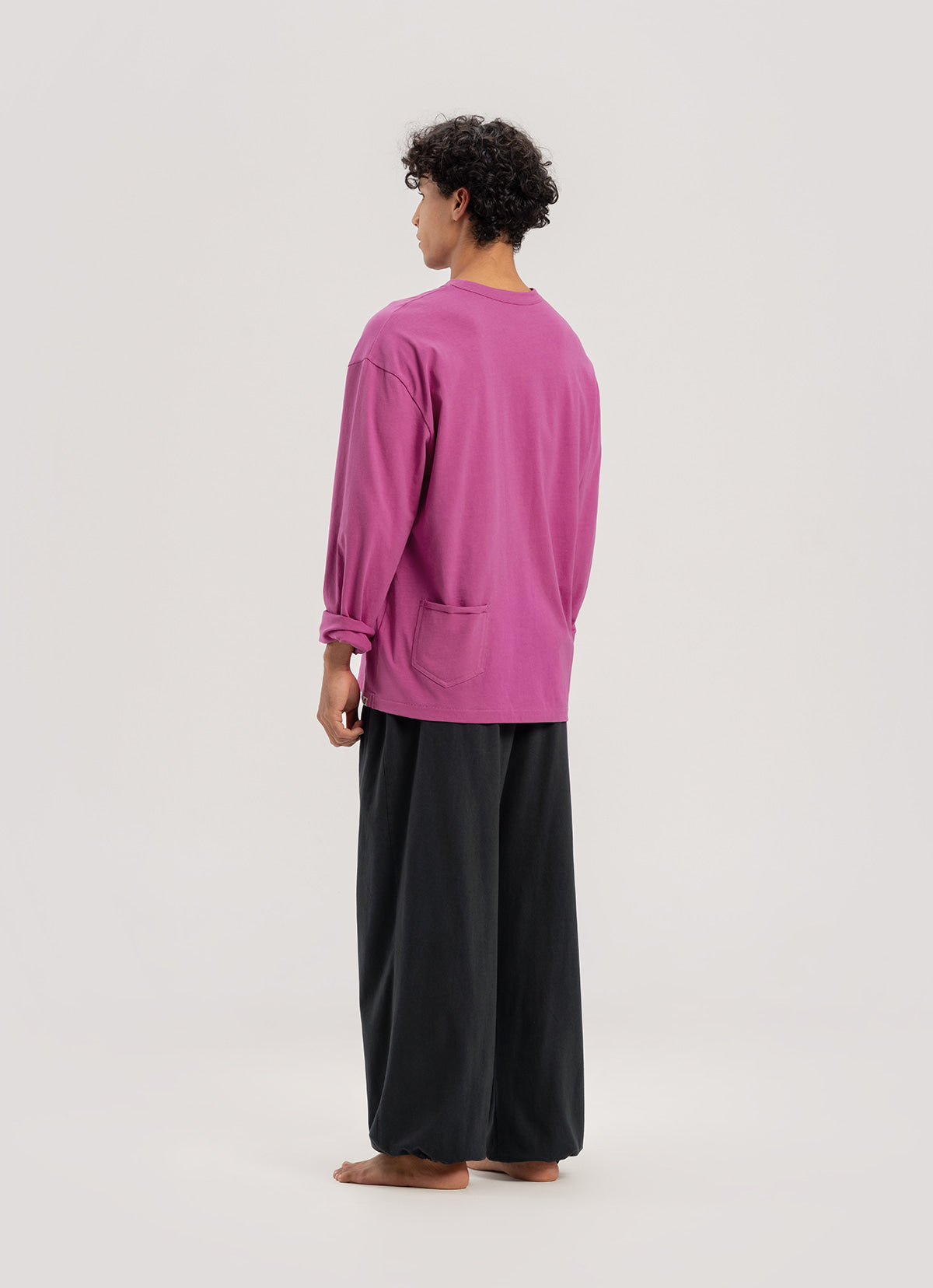 Small pocket long sleeve (Unisex)_Dahlia Mauve